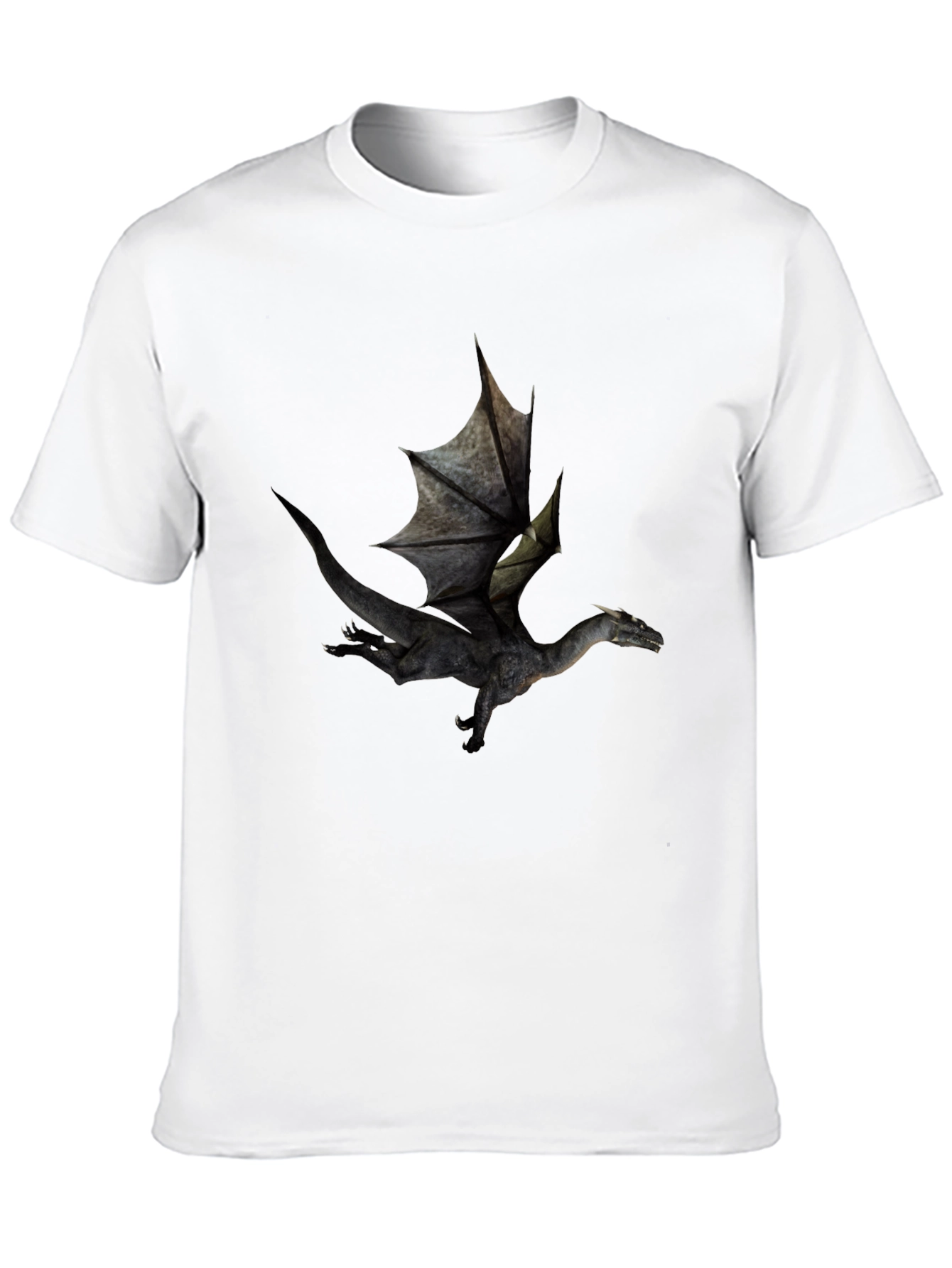 Dragon Graphic Black T-Shirt - Fantasy Style