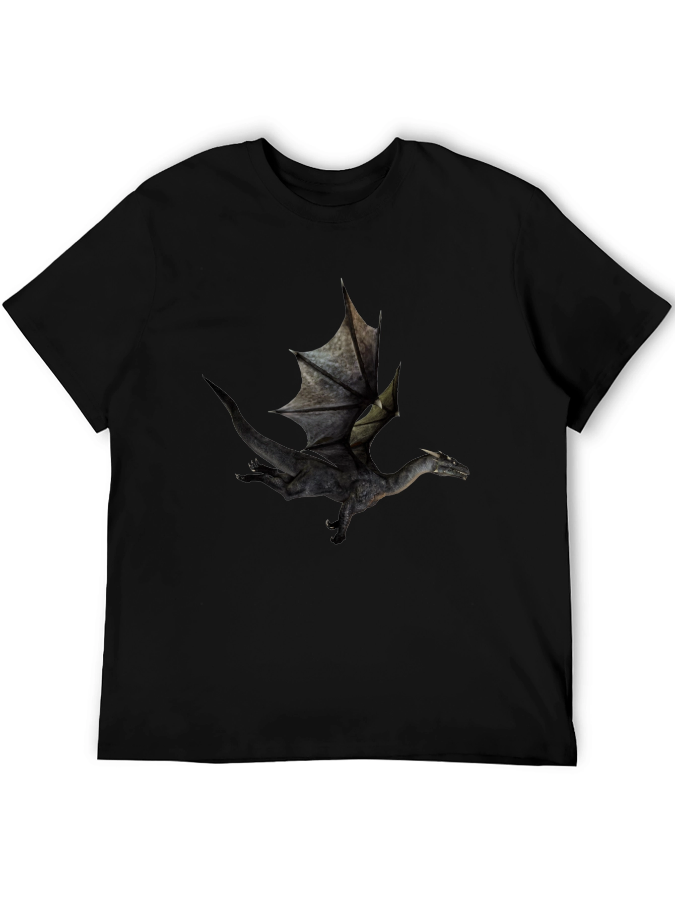 Dragon Graphic Black T-Shirt - Fantasy Style