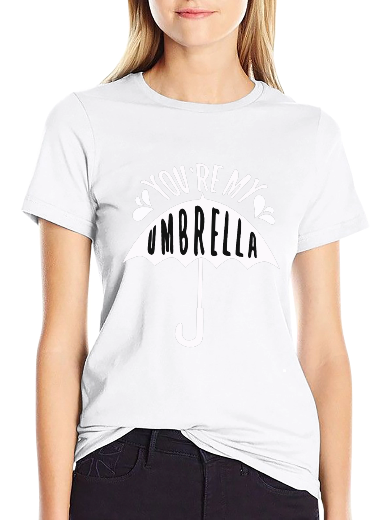 Youre My Umbrella Graphic Tee - Stylish Black T-Shirt