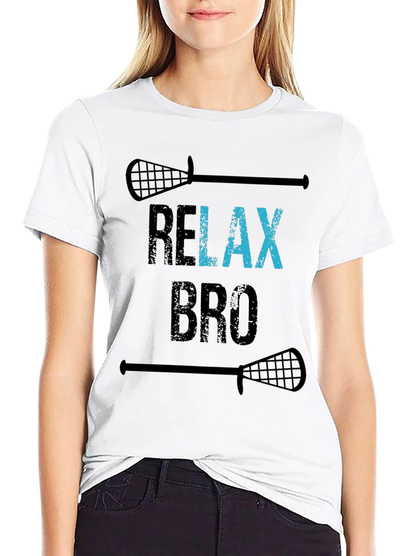 Relax Bro Lacrosse T-Shirt - Funny Graphic Tee