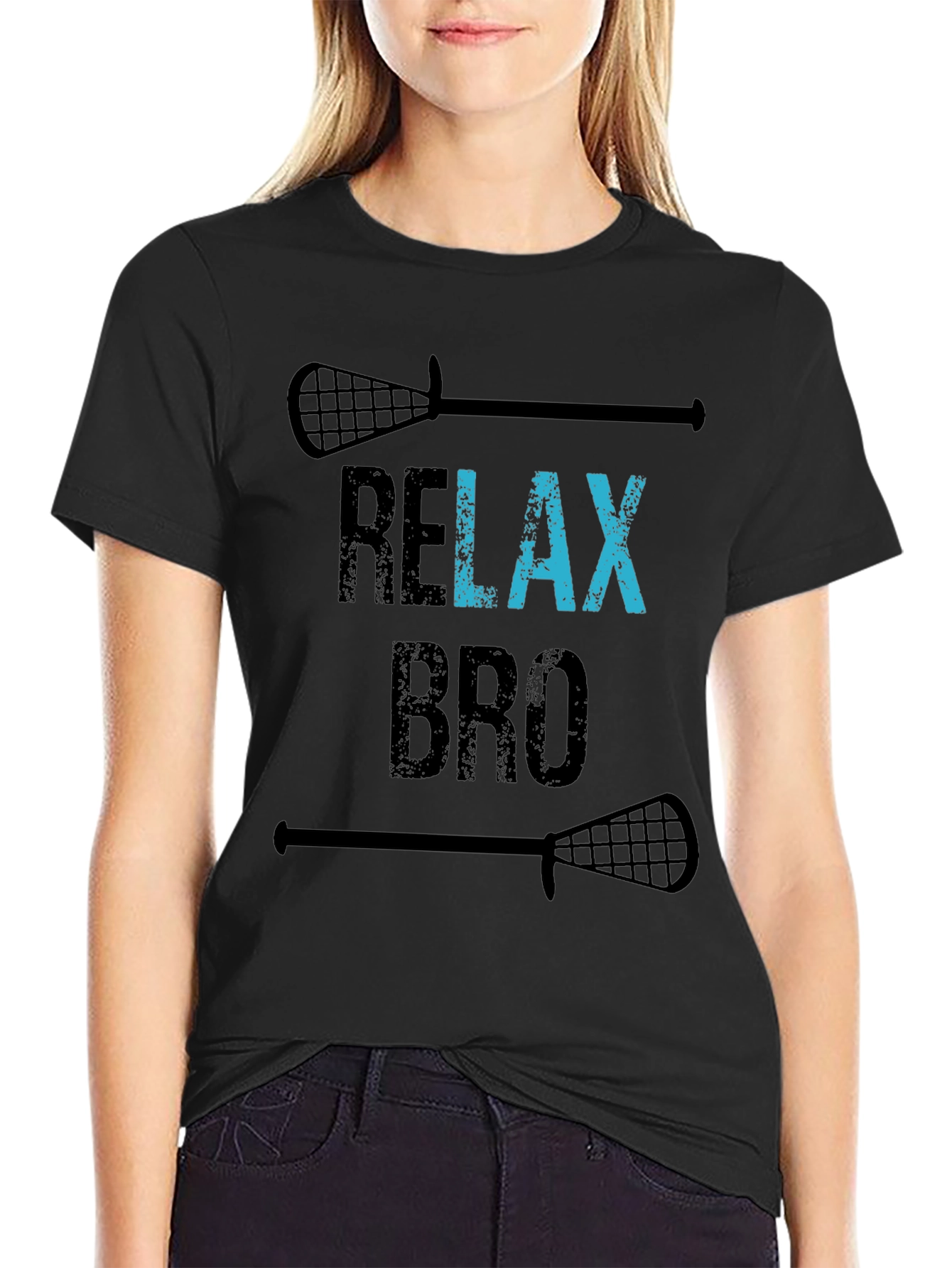 Relax Bro Lacrosse T-Shirt - Funny Graphic Tee