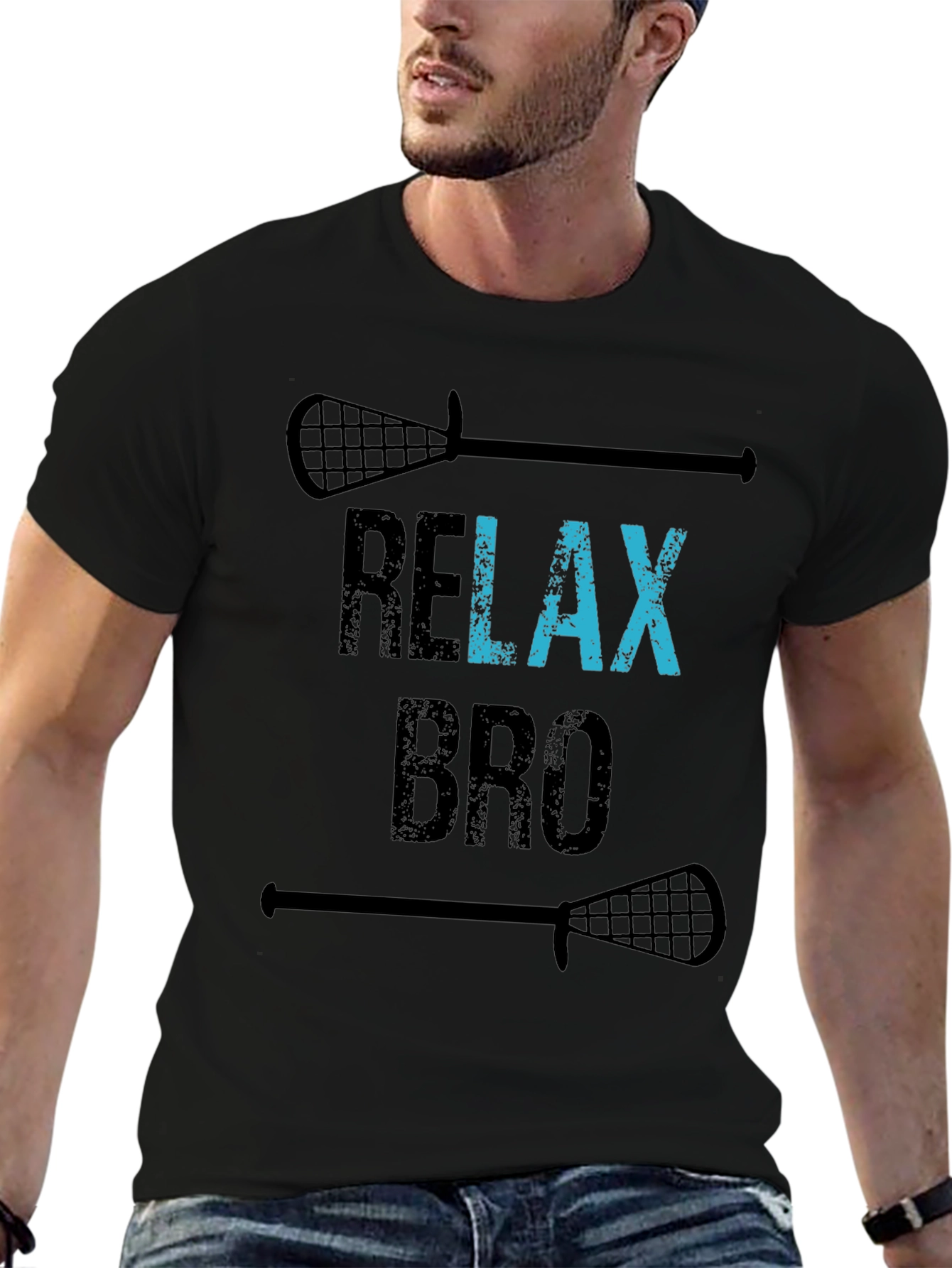 Relax Bro Lacrosse T-Shirt - Funny Graphic Tee