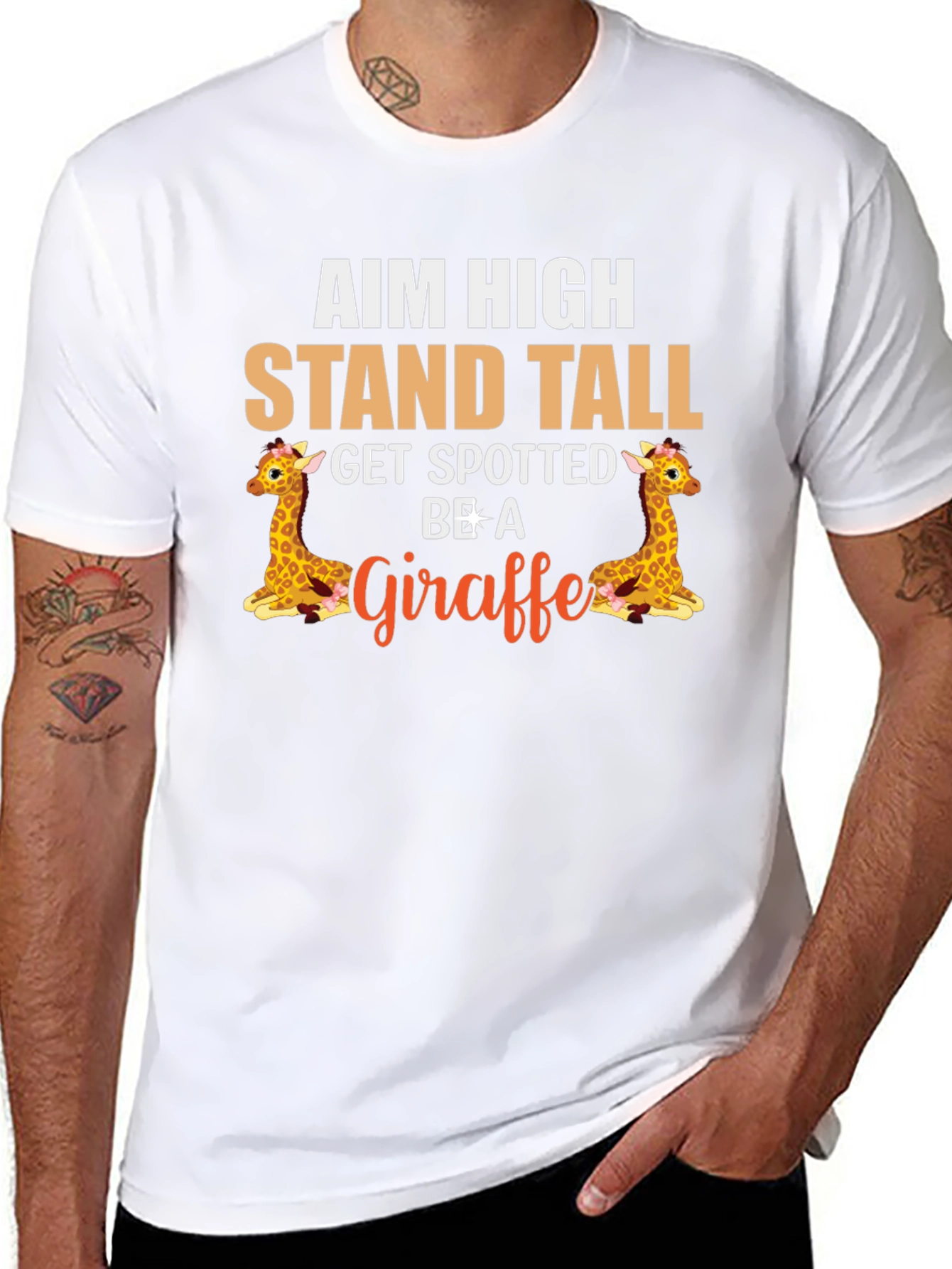 Aim High Giraffe Graphic Tee