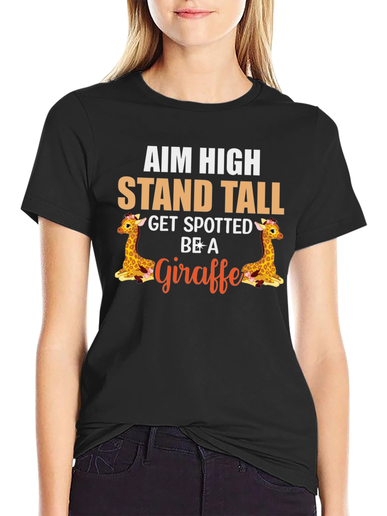 Aim High Giraffe Graphic Tee