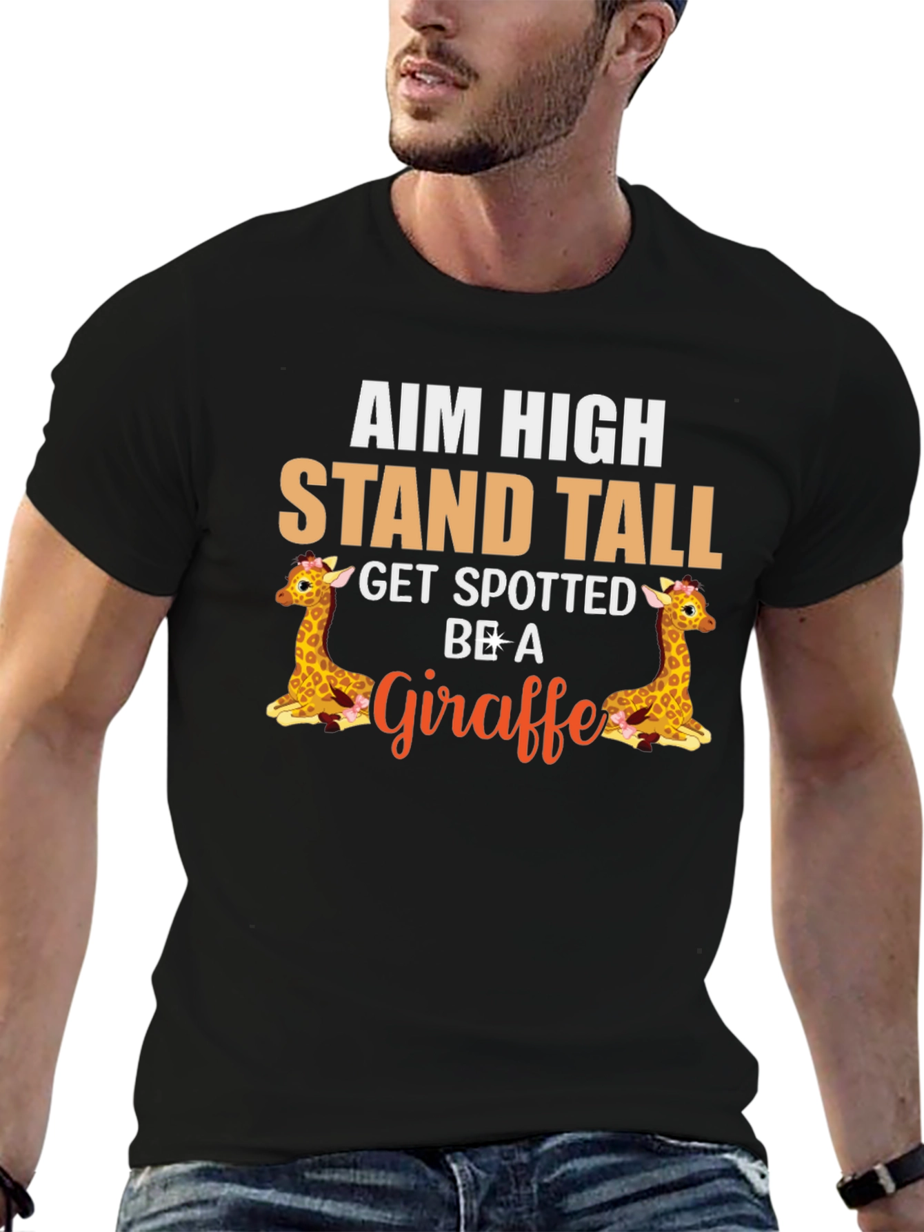 Aim High Giraffe Graphic Tee