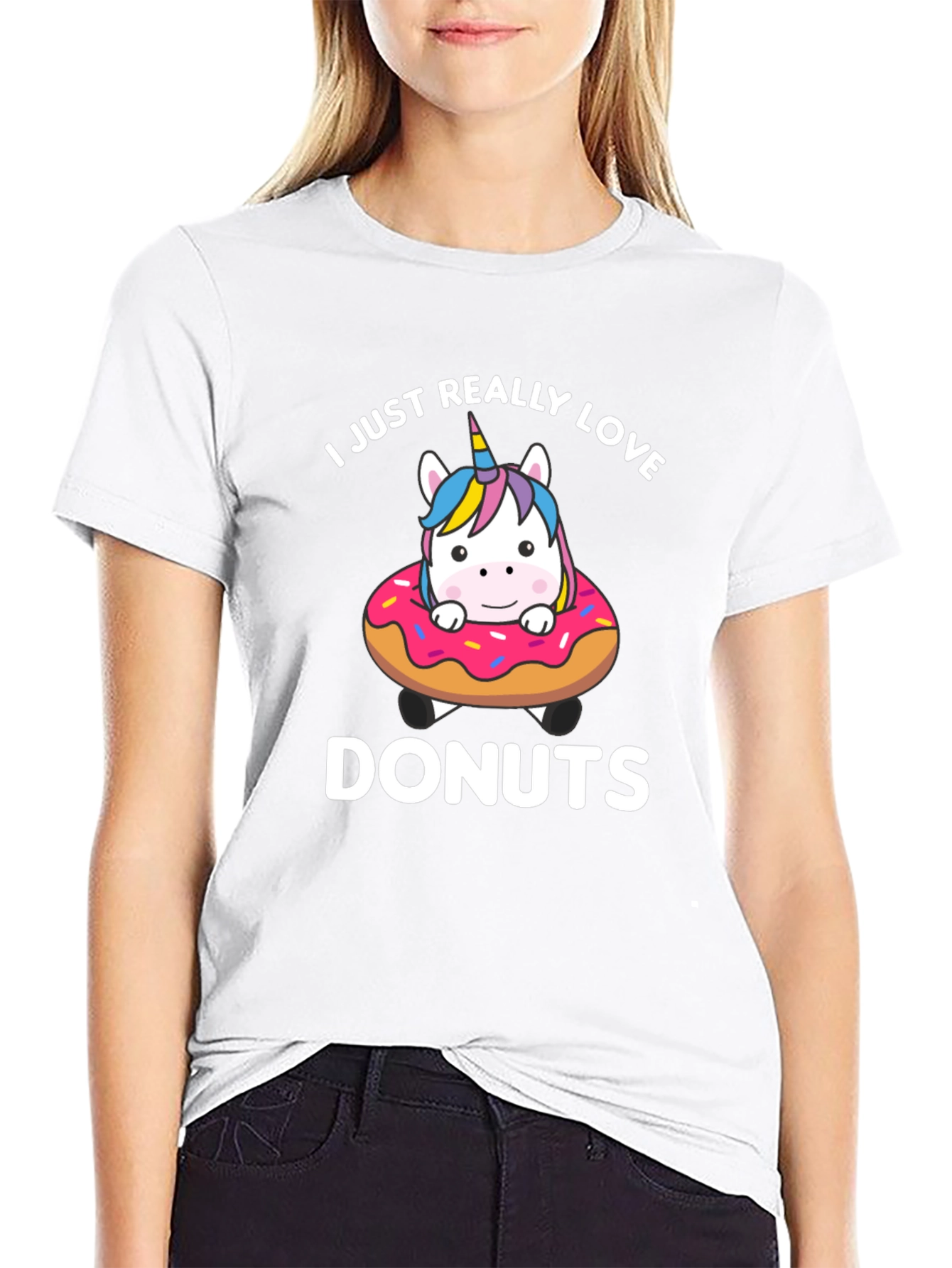 I Love Donuts Unicorn T-Shirt