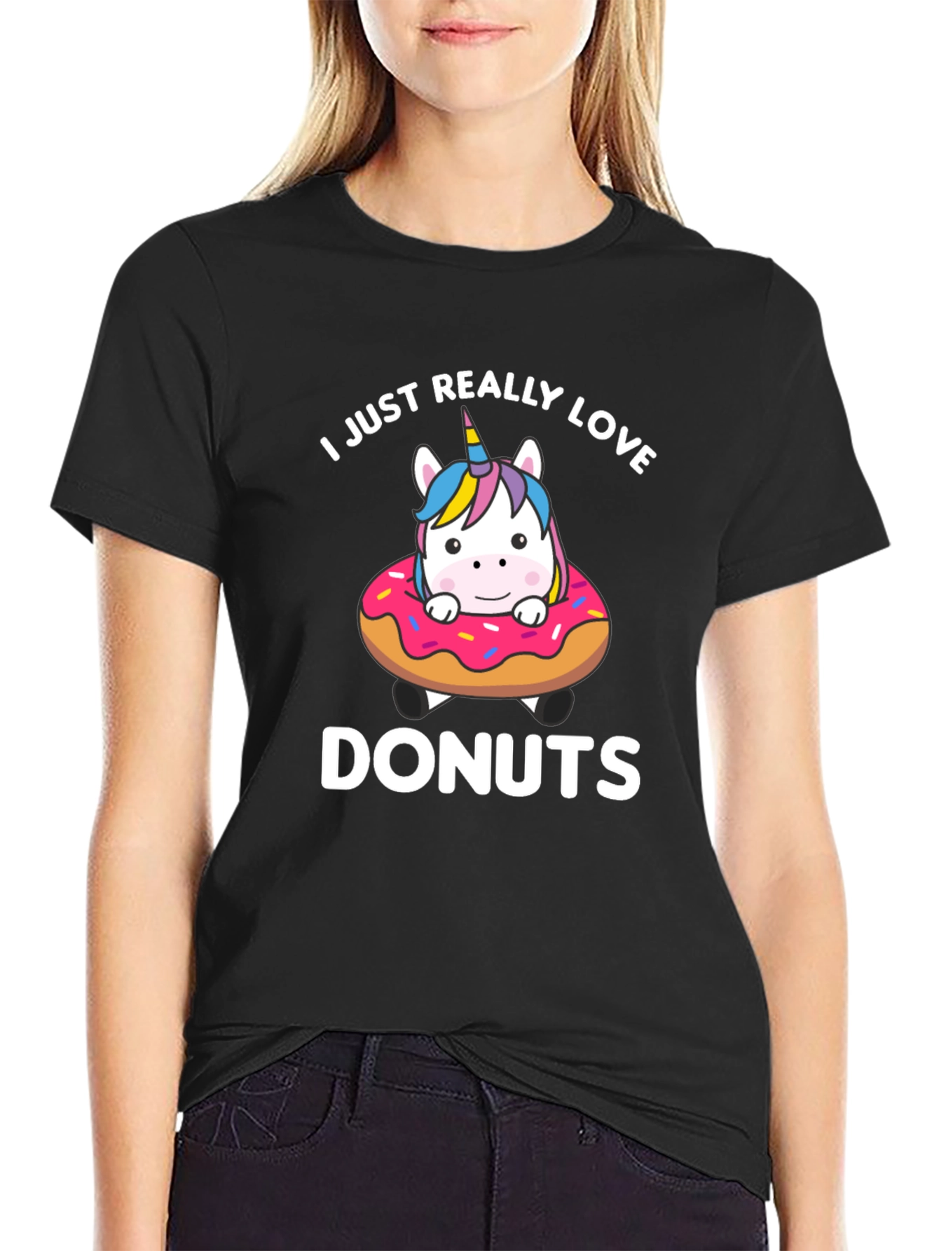 I Love Donuts Unicorn T-Shirt