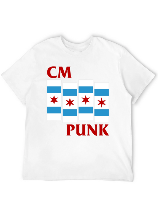 CM Punk Chicago Flag T-Shirt - Bold Graphic Tee
