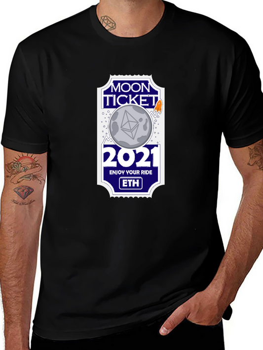 Moon Ticket 2021 ETH Black T-Shirt