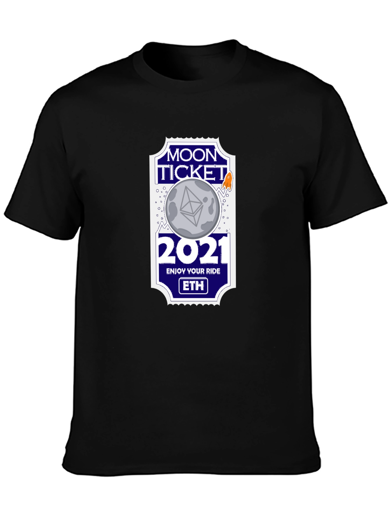 Moon Ticket 2021 ETH Black T-Shirt