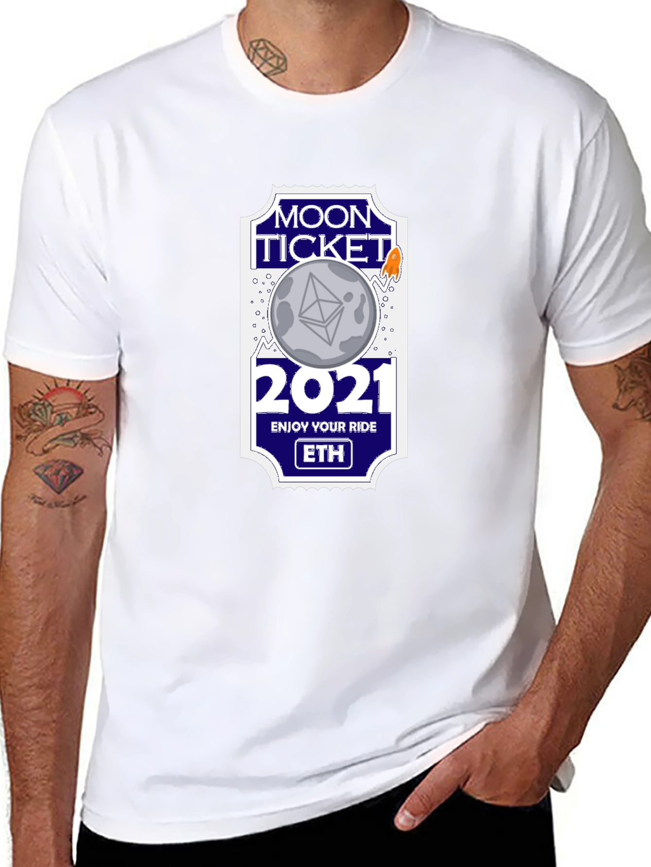 Moon Ticket 2021 ETH Black T-Shirt