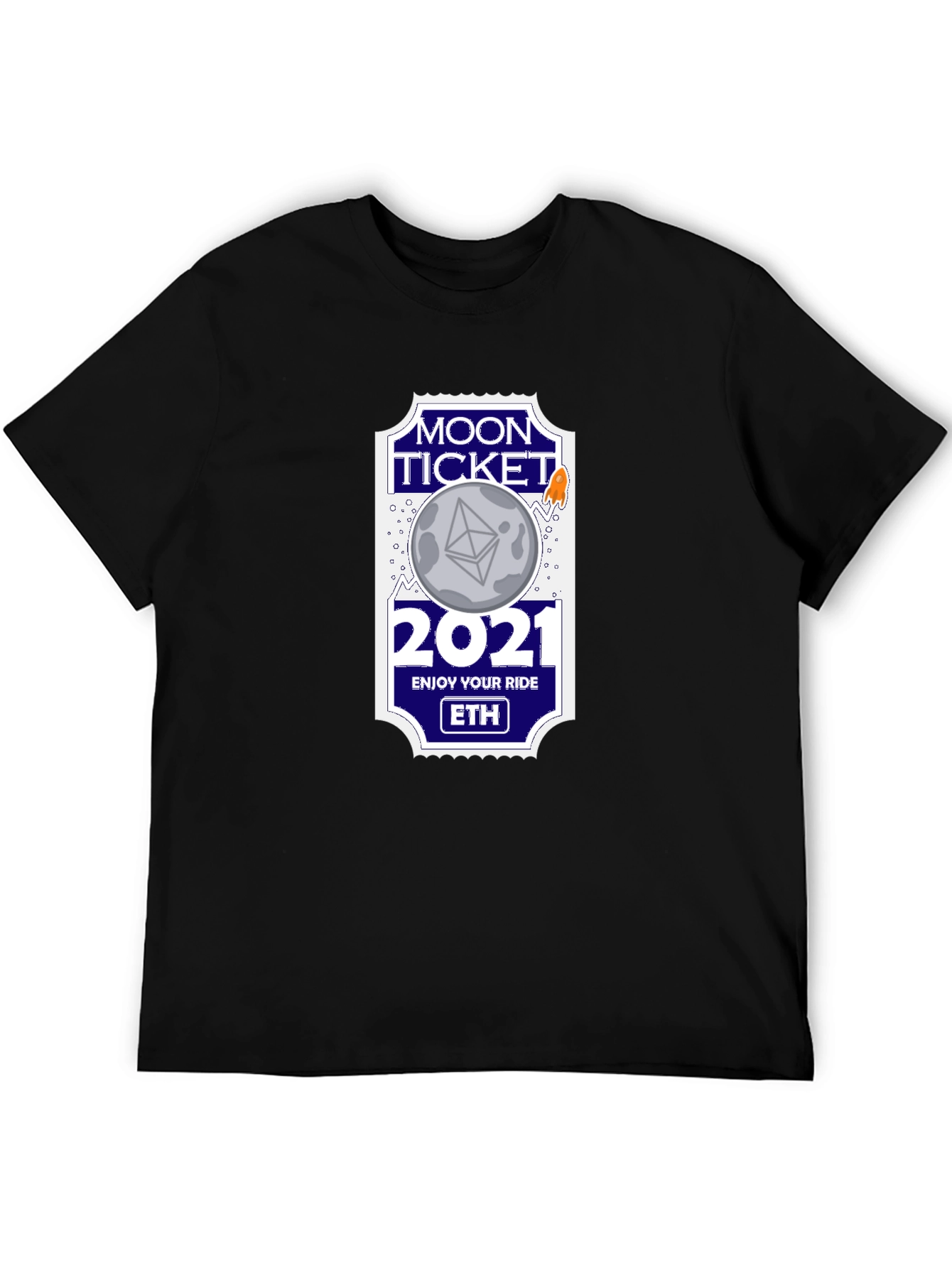 Moon Ticket 2021 ETH Black T-Shirt