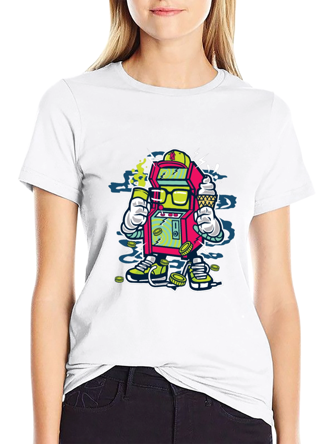 Arcade Game Cartoon T-Shirt - Cool Graphic Tee