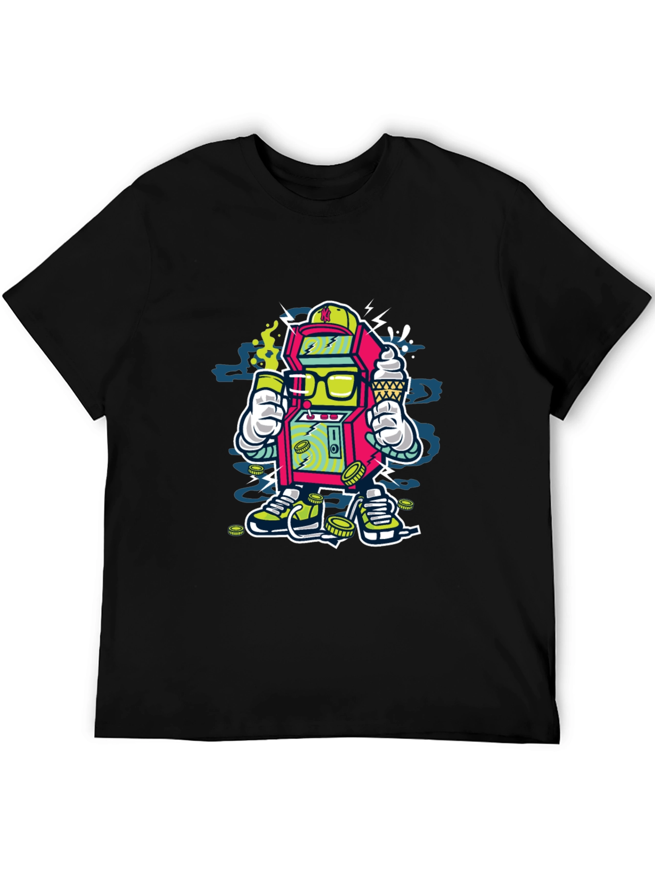 Arcade Game Cartoon T-Shirt - Cool Graphic Tee