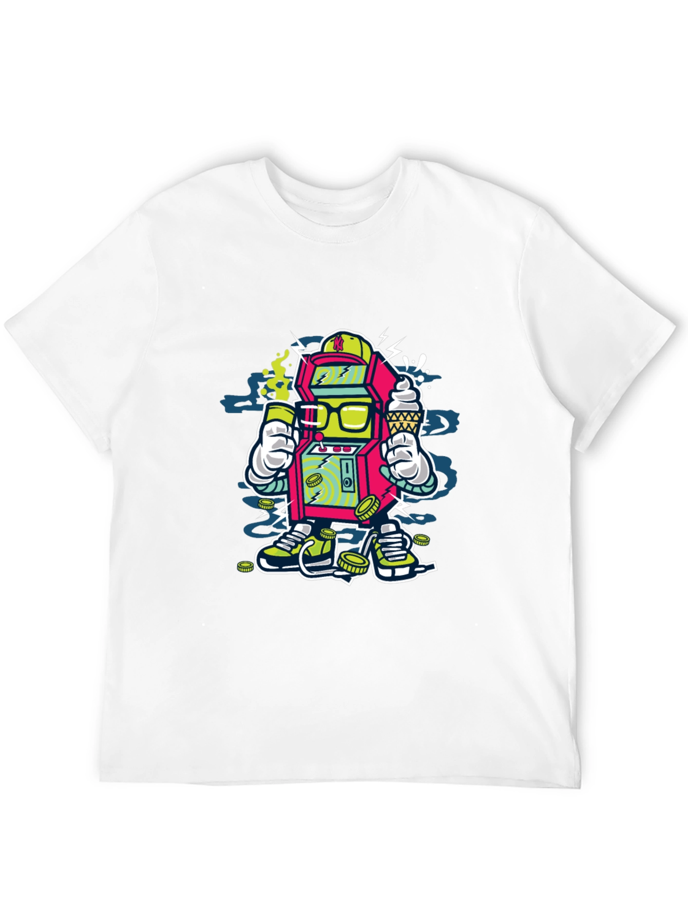Arcade Game Cartoon T-Shirt - Cool Graphic Tee