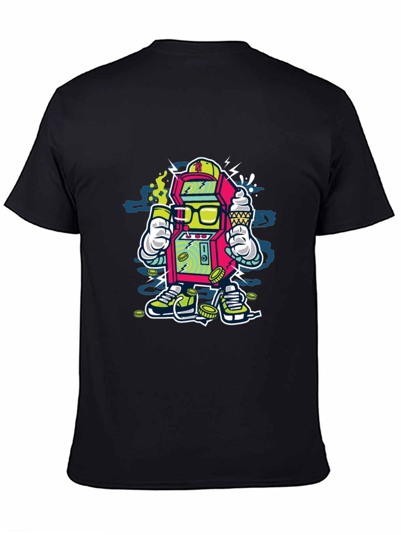 Arcade Game Cartoon T-Shirt - Cool Graphic Tee