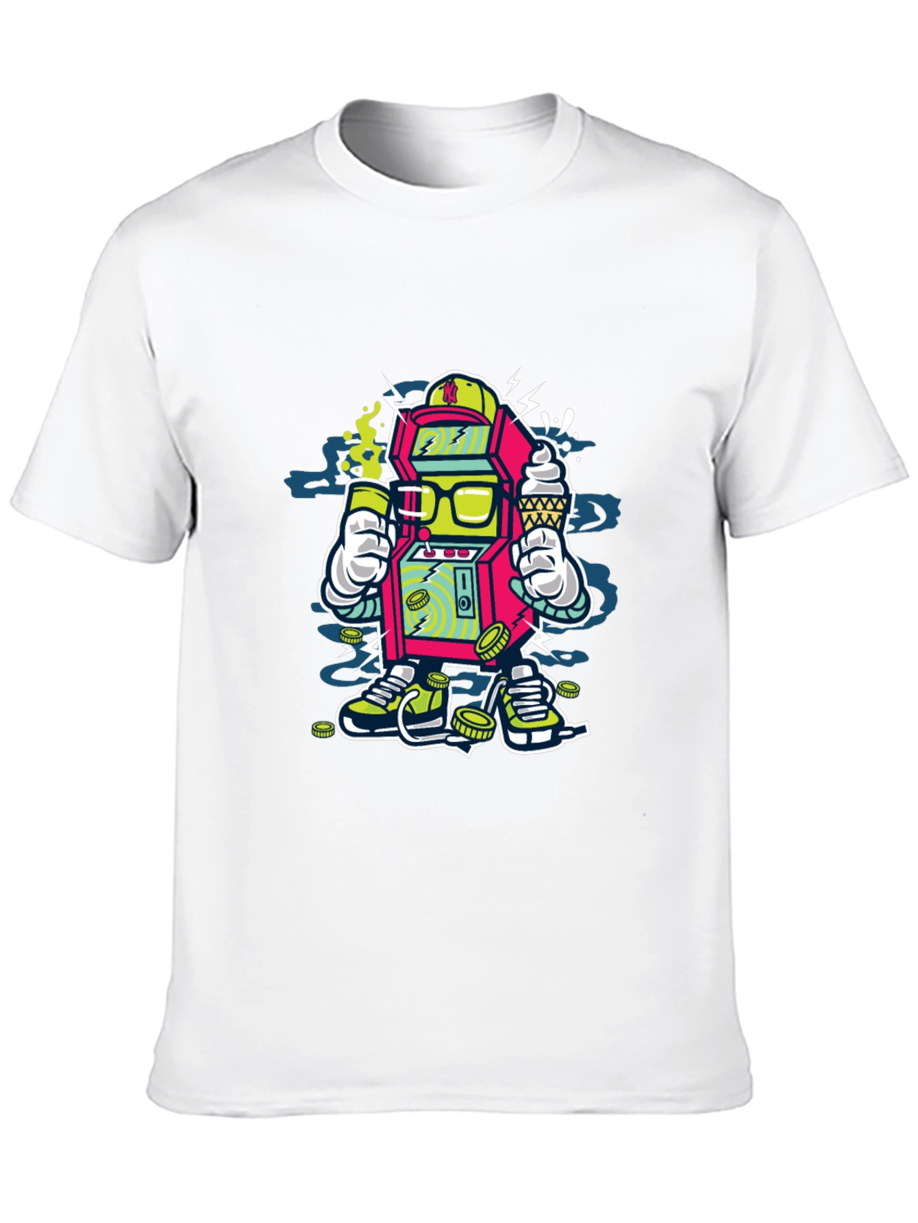 Arcade Game Cartoon T-Shirt - Cool Graphic Tee