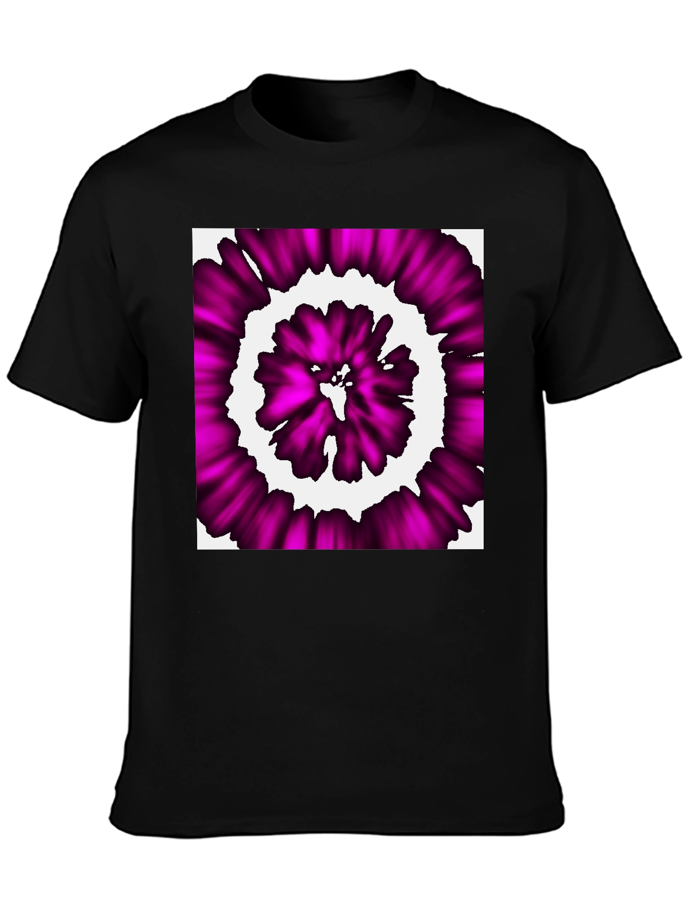 Abstract Purple Swirl Graphic T-Shirt