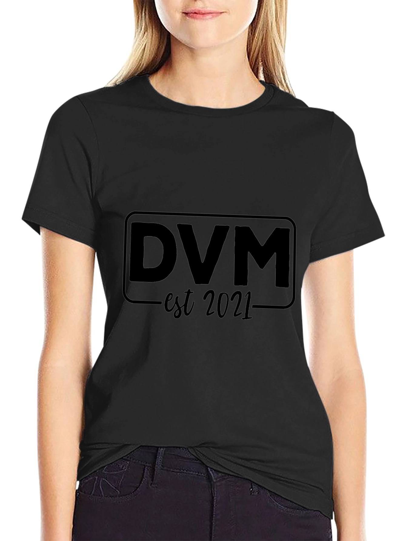 DVM Est 2021 Graphic Tee - Black Casual T-Shirt