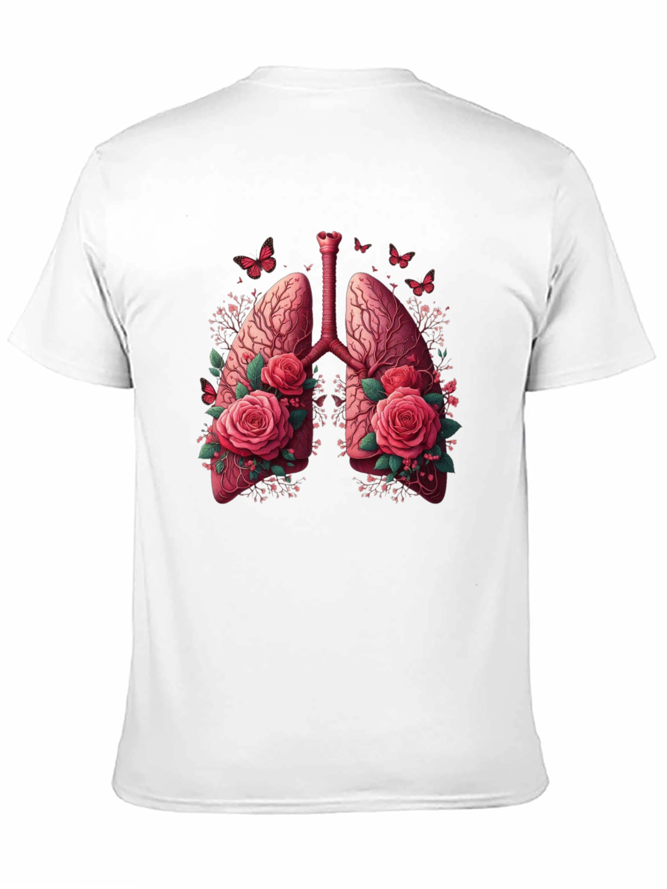 Floral Lung Anatomy Graphic Tee - Unisex