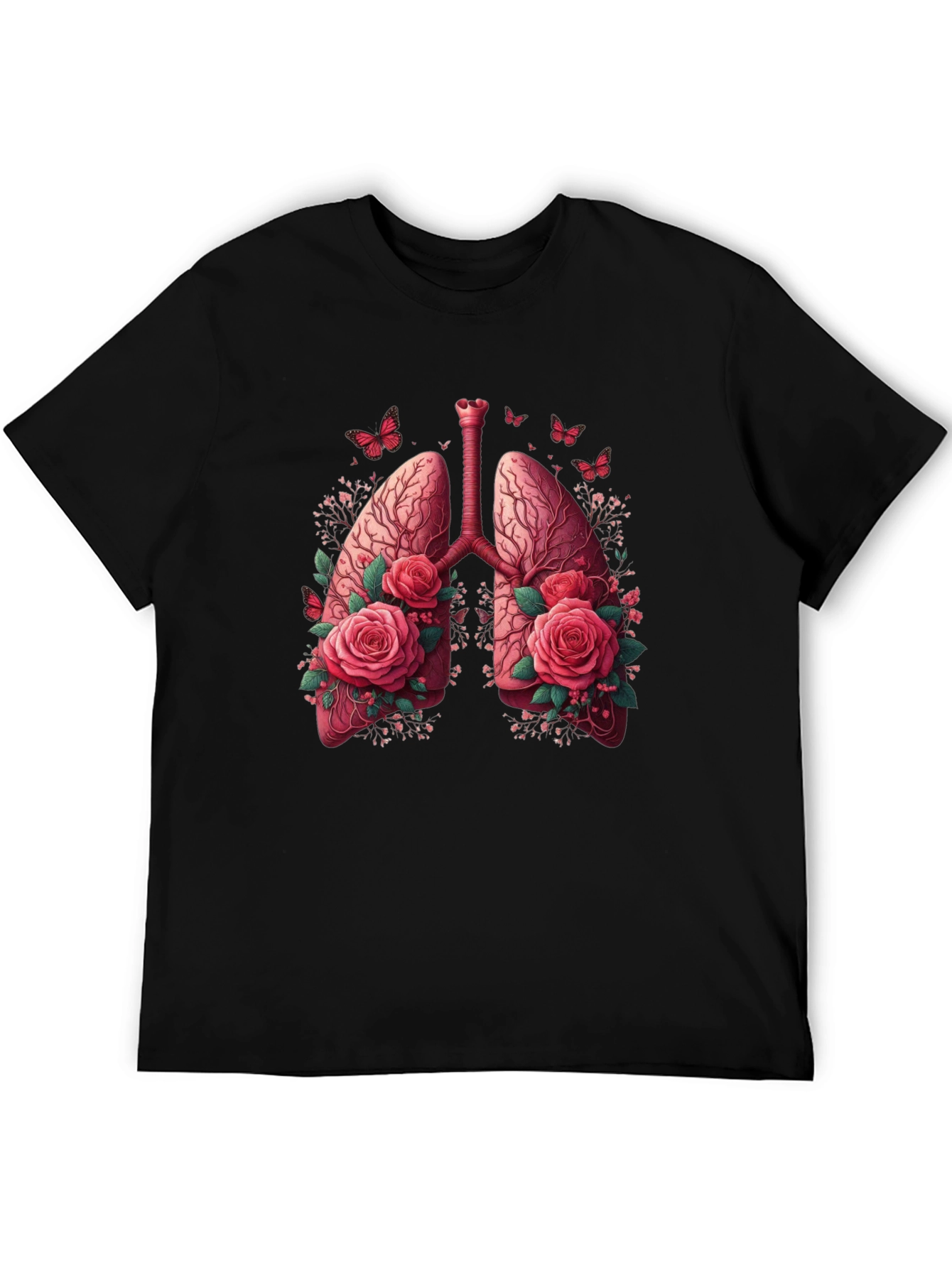 Floral Lung Anatomy Graphic Tee - Unisex