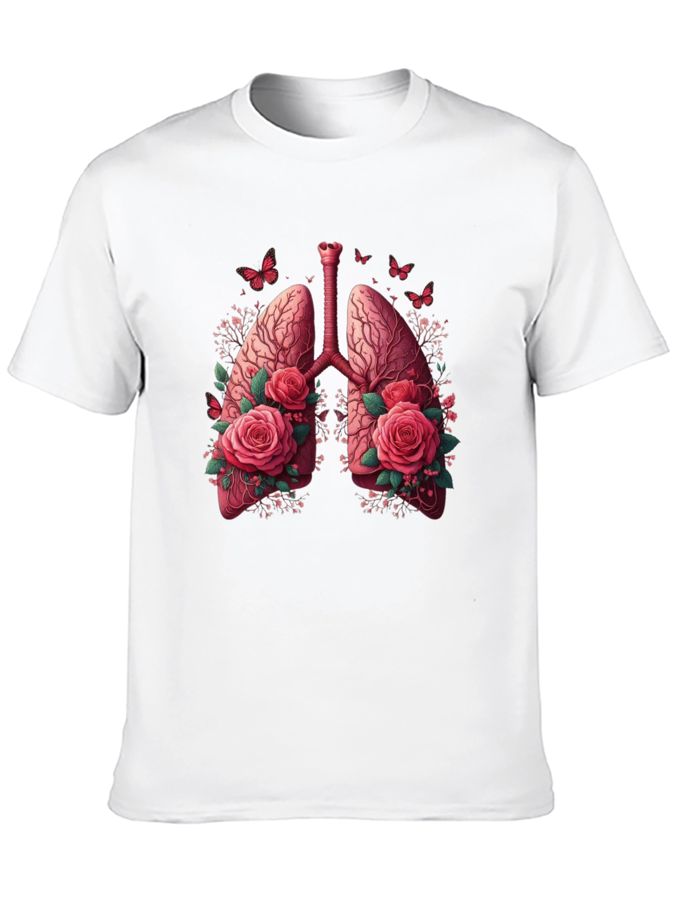 Floral Lung Anatomy Graphic Tee - Unisex