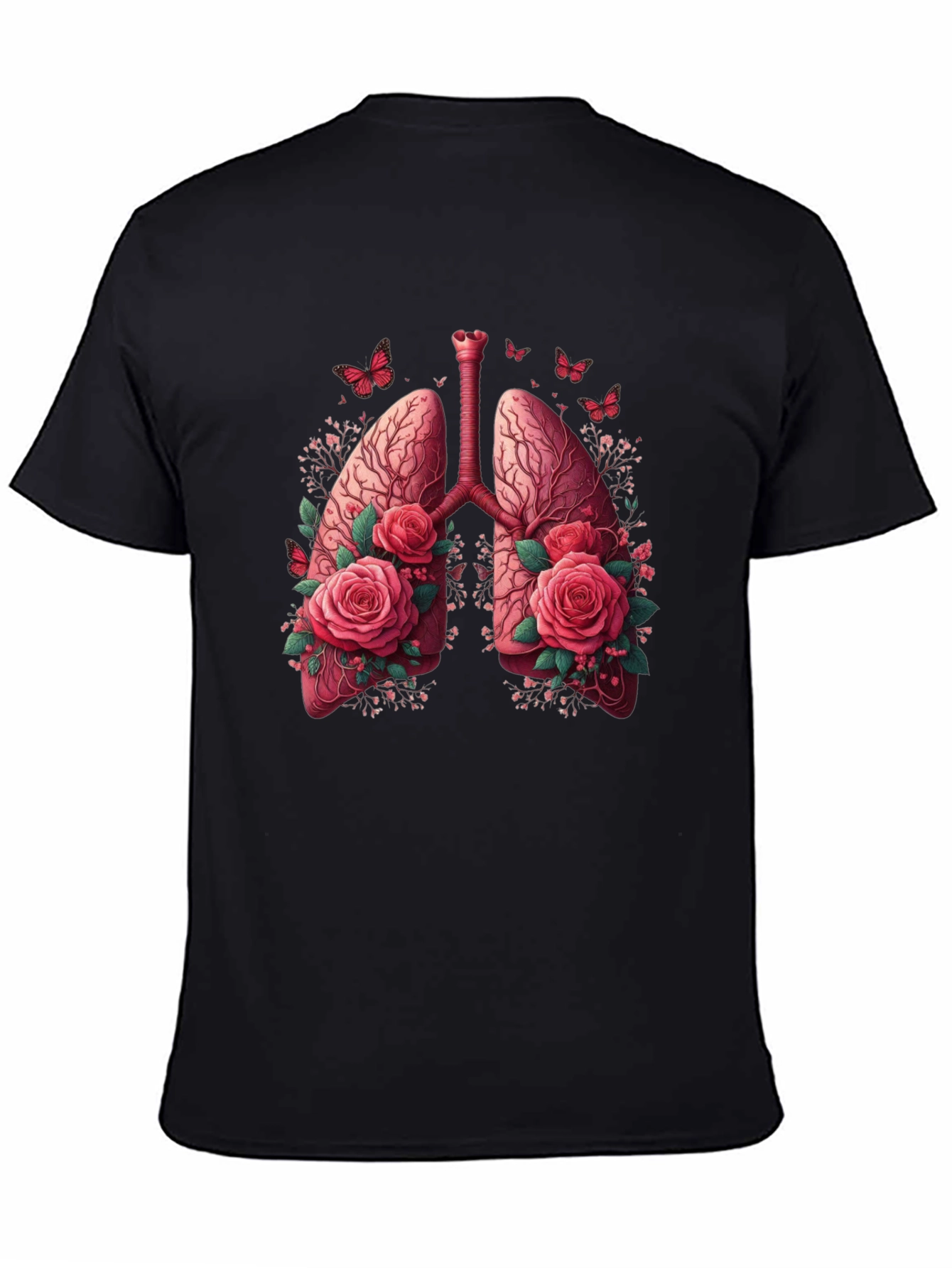 Floral Lung Anatomy Graphic Tee - Unisex