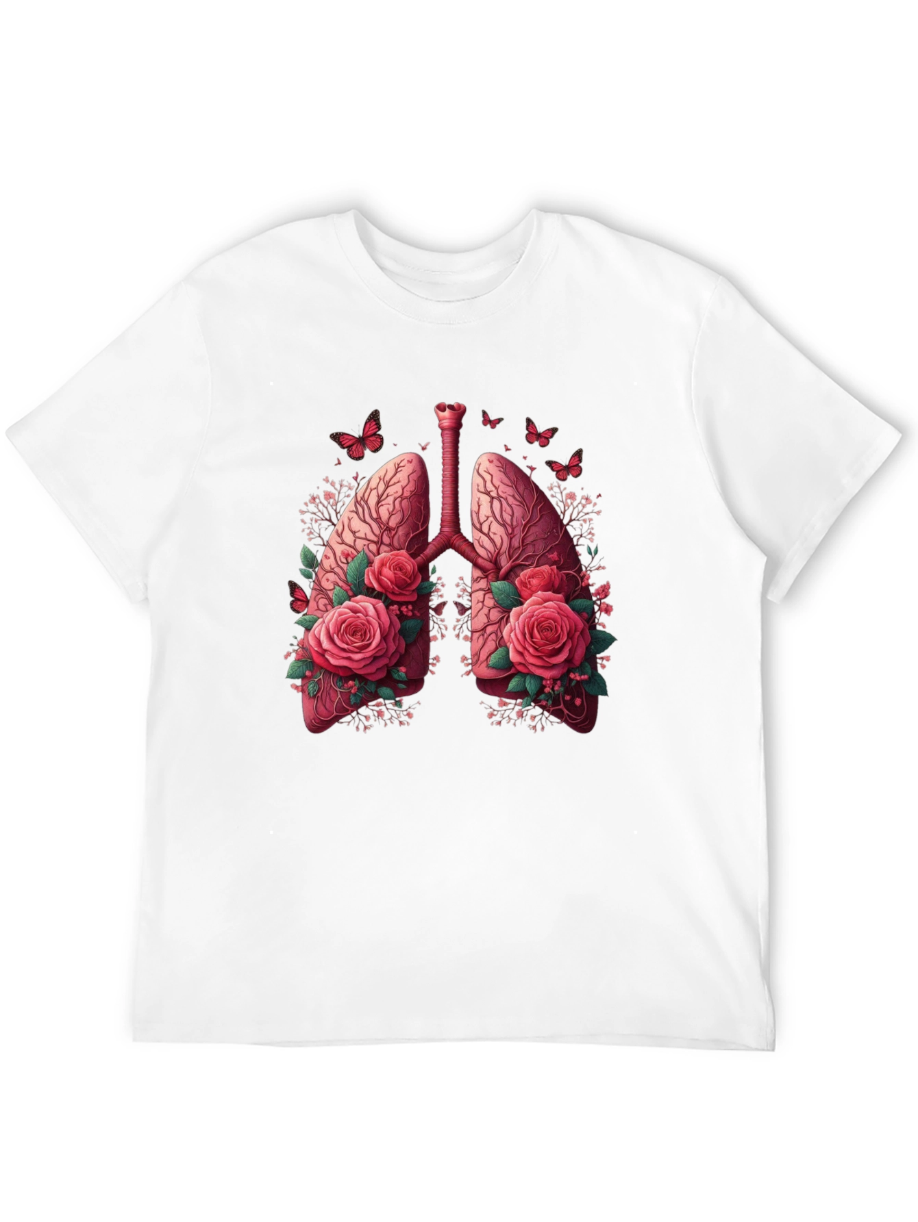 Floral Lung Anatomy Graphic Tee - Unisex