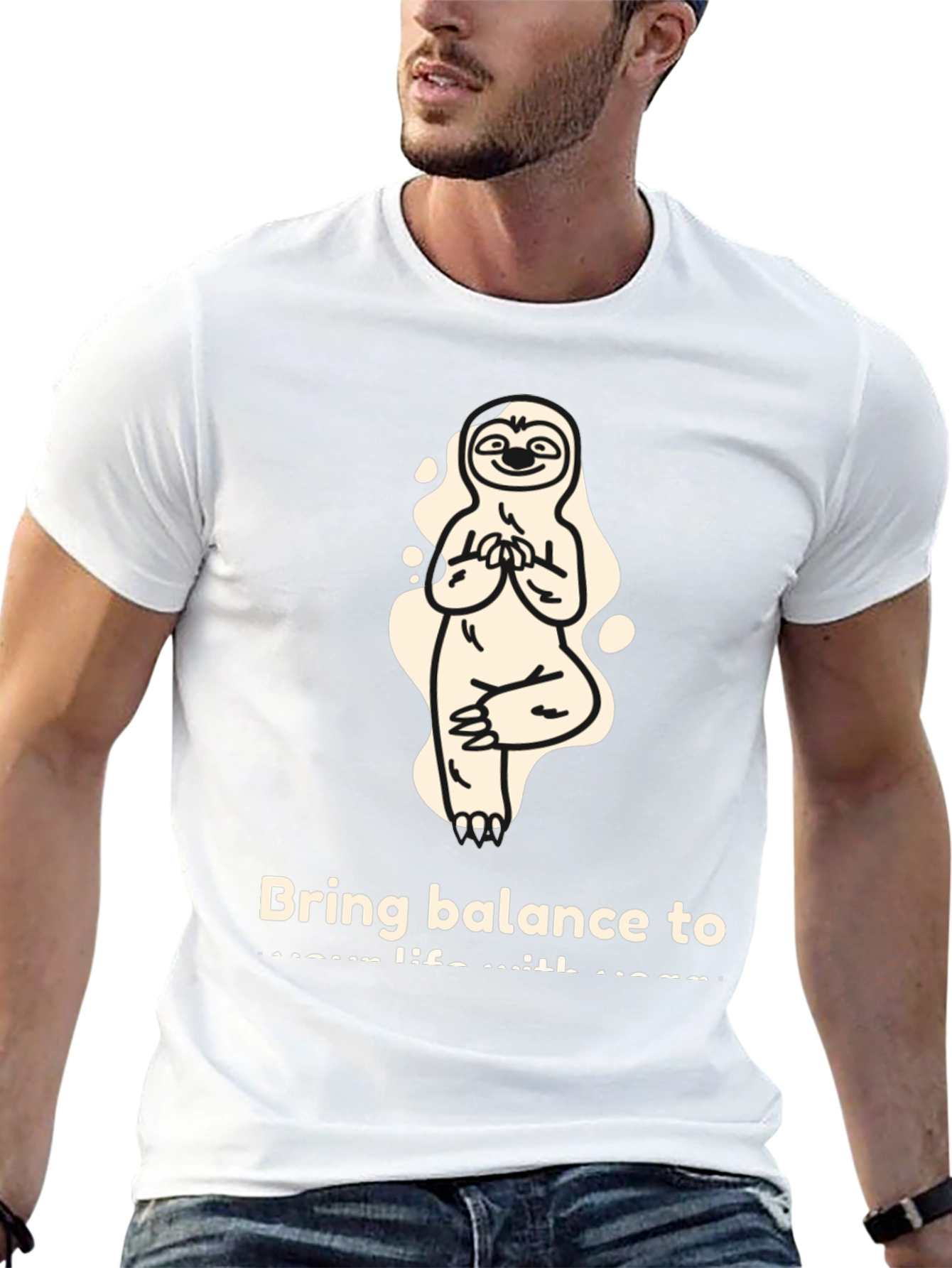 Sloth Yoga Balance T-Shirt - Mens Graphic Tee
