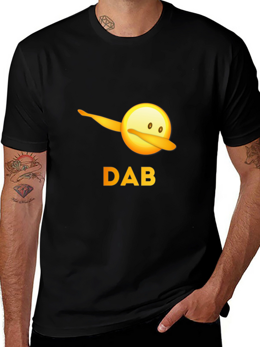 Dabbing Emoji Graphic Tee - Mens Black T-Shirt