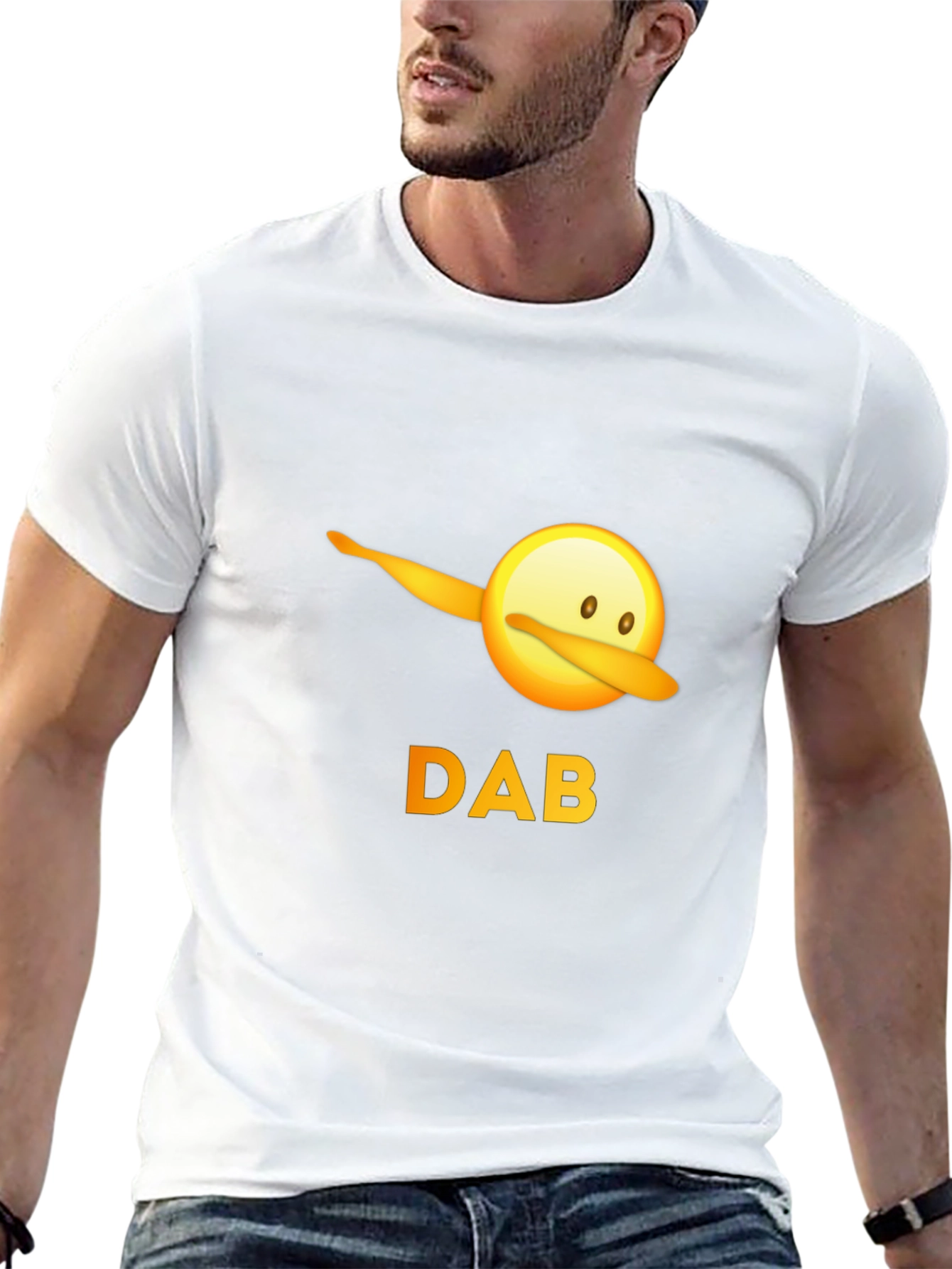 Dabbing Emoji Graphic Tee - Mens Black T-Shirt