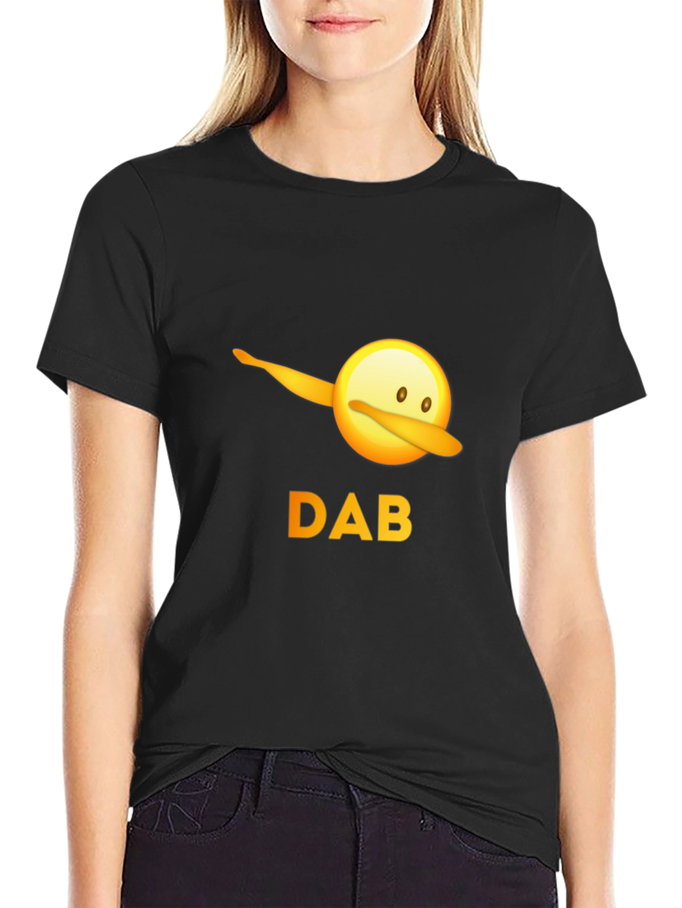 Dabbing Emoji Graphic Tee - Mens Black T-Shirt