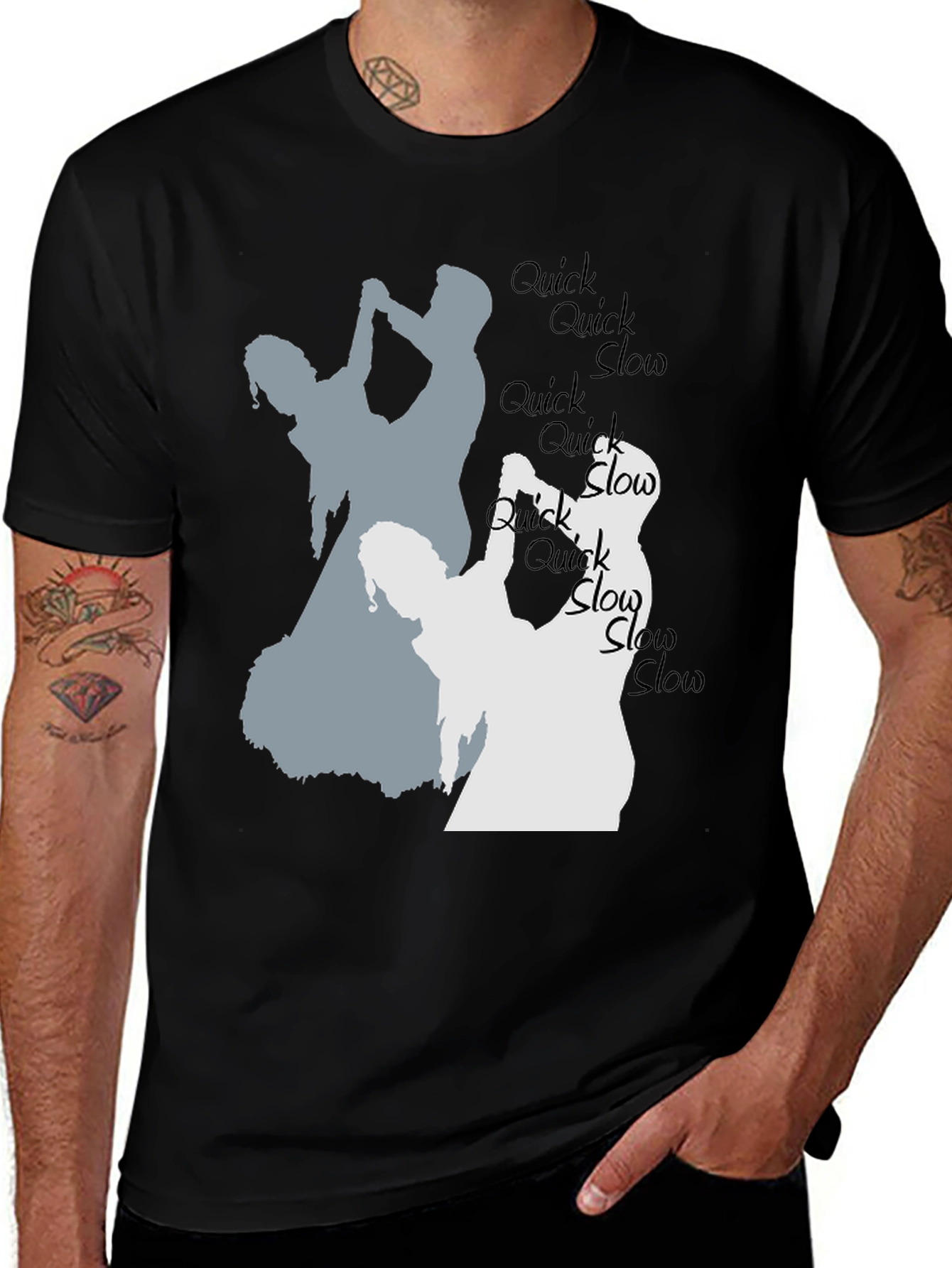 Dance Silhouette Graphic Tee - Quick Quick Slow Dance