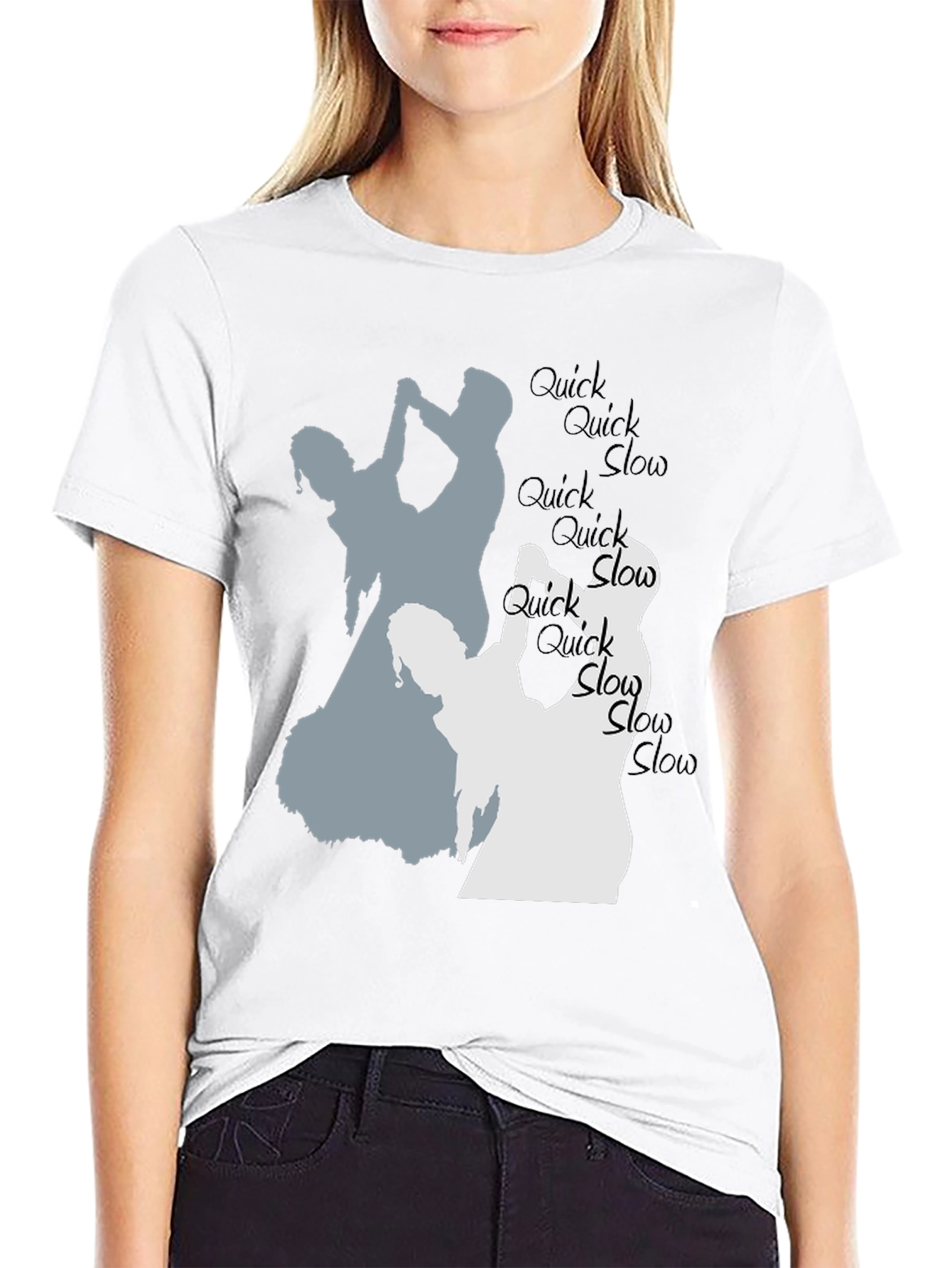 Dance Silhouette Graphic Tee - Quick Quick Slow Dance