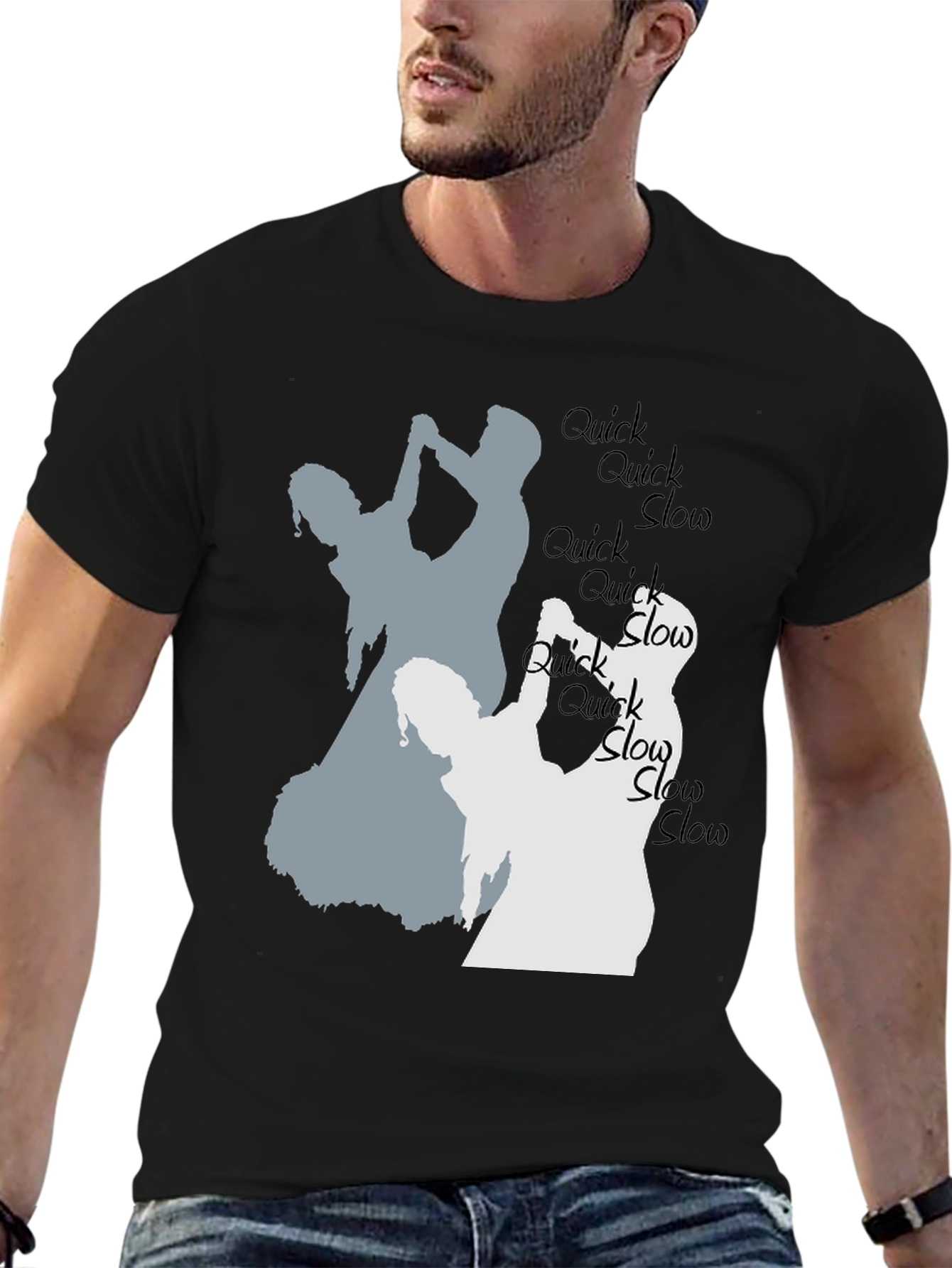 Dance Silhouette Graphic Tee - Quick Quick Slow Dance