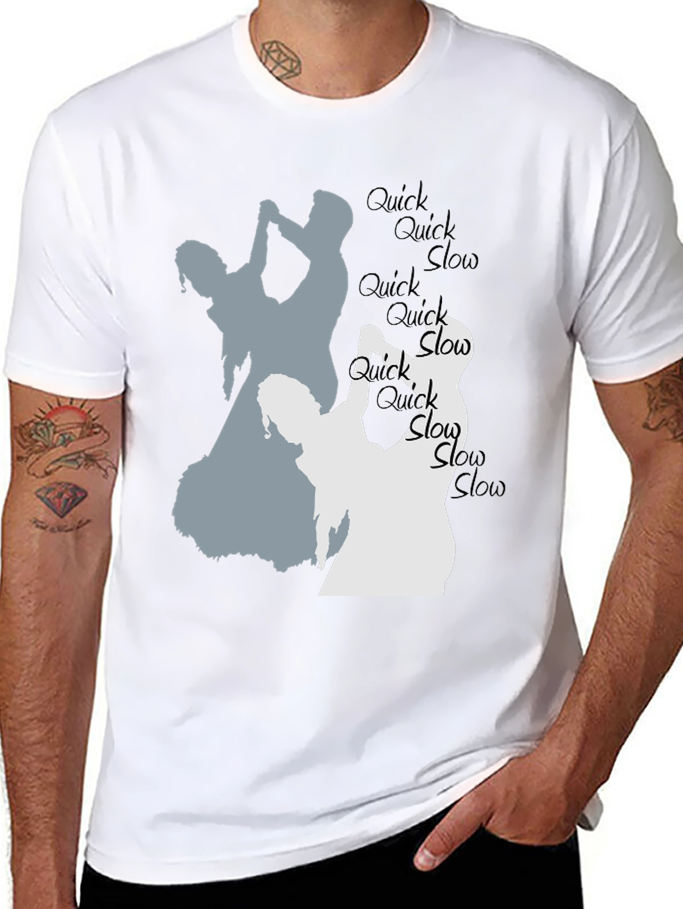Dance Silhouette Graphic Tee - Quick Quick Slow Dance