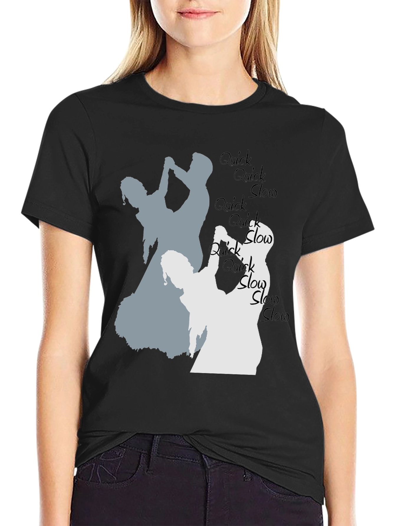 Dance Silhouette Graphic Tee - Quick Quick Slow Dance