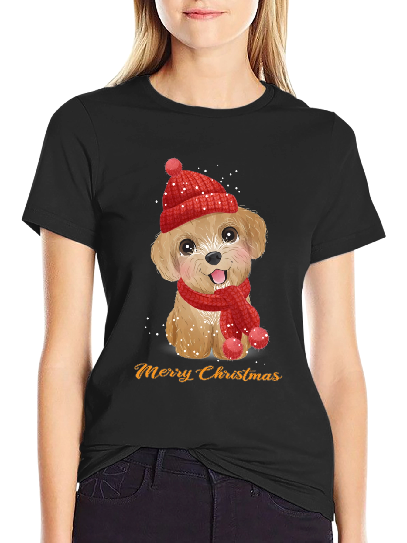 Festive Puppy Christmas T-Shirt