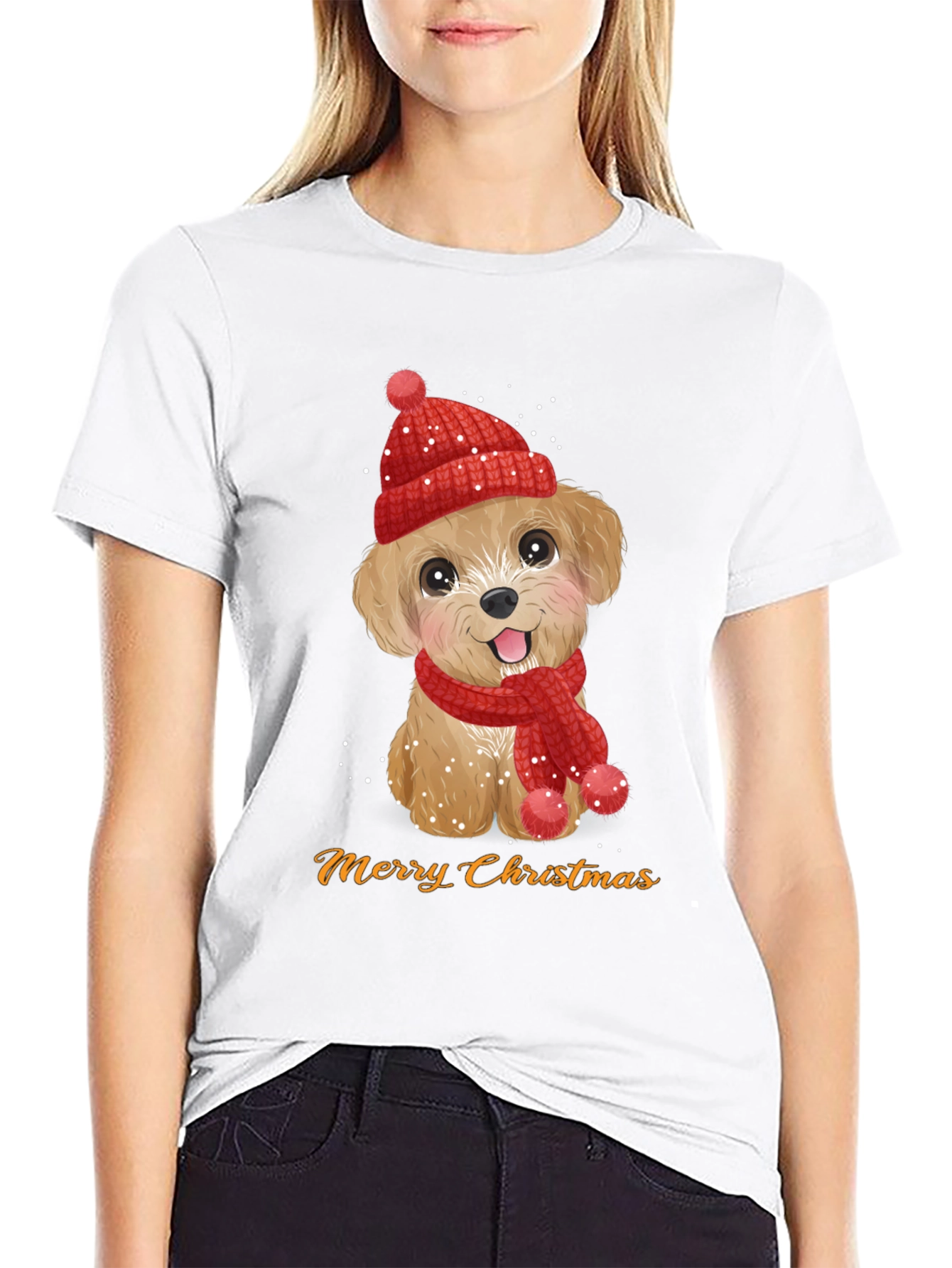 Festive Puppy Christmas T-Shirt