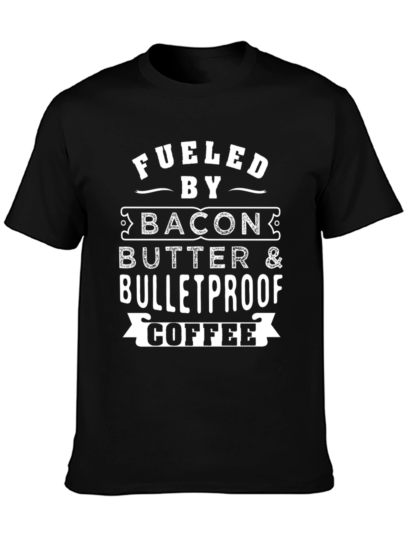 Fueled By Bacon Butter & Bulletproof Coffee Graphic T-Shirt