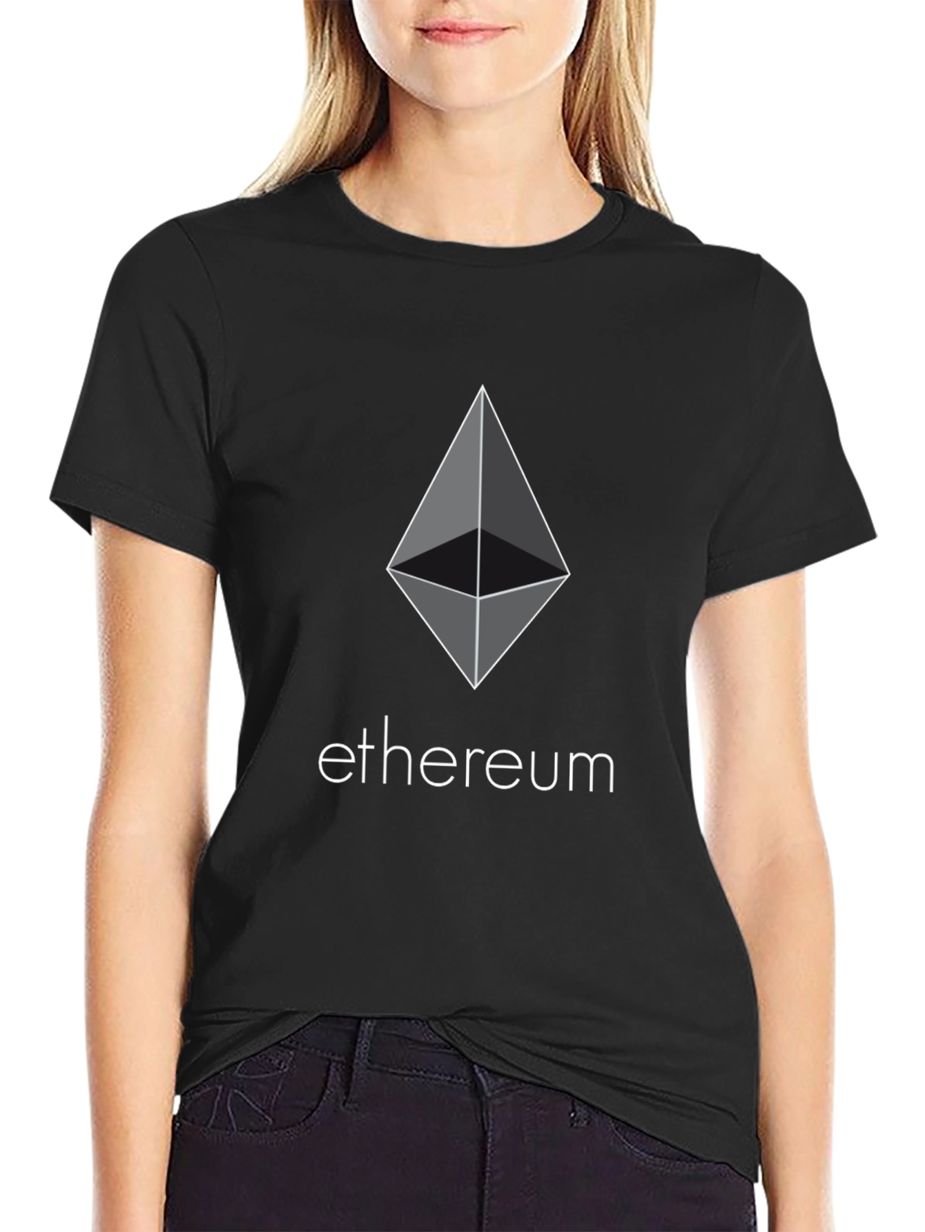Ethereum Logo Black T-Shirt - Crypto Fashion