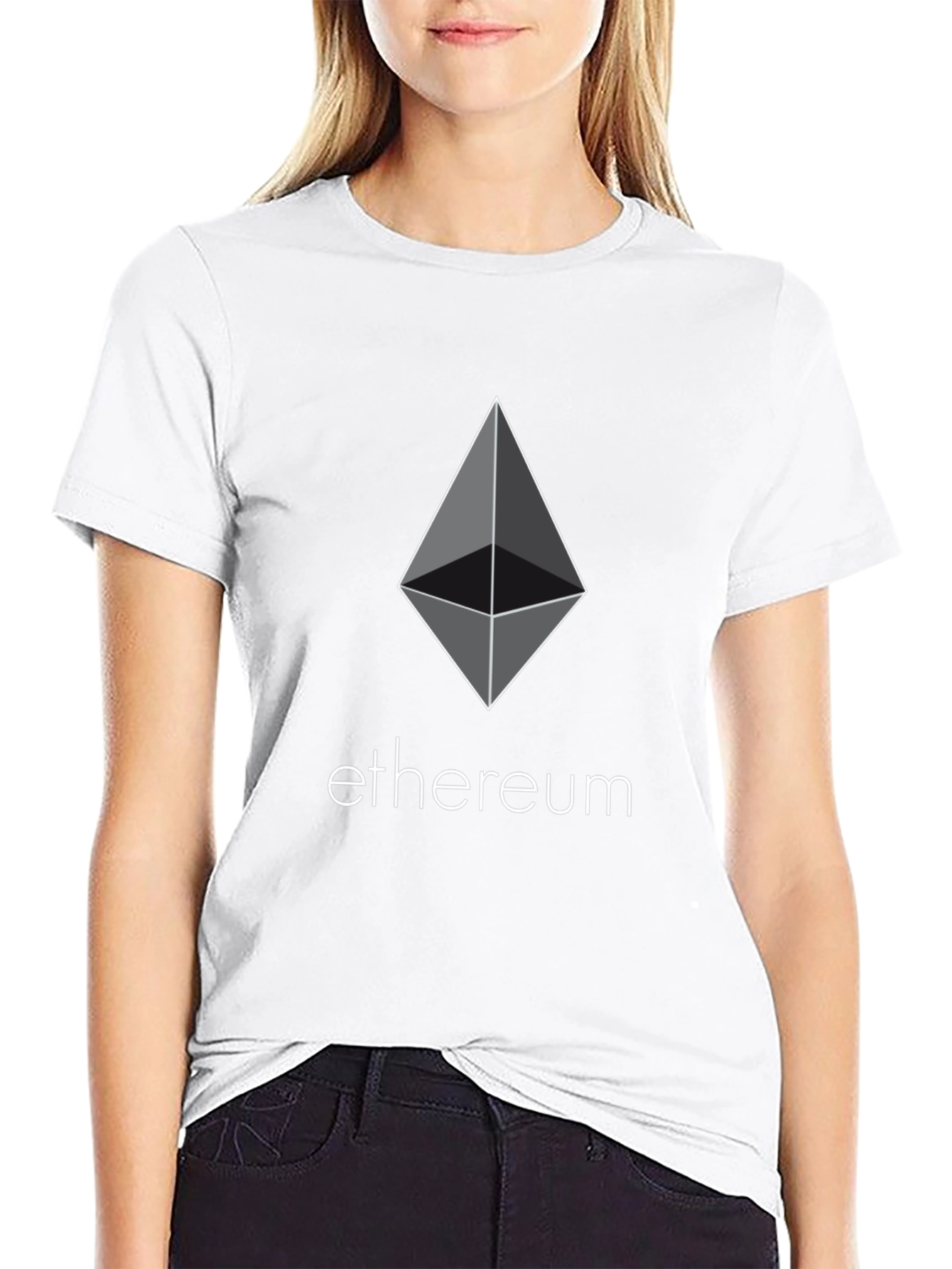 Ethereum Logo Black T-Shirt - Crypto Fashion