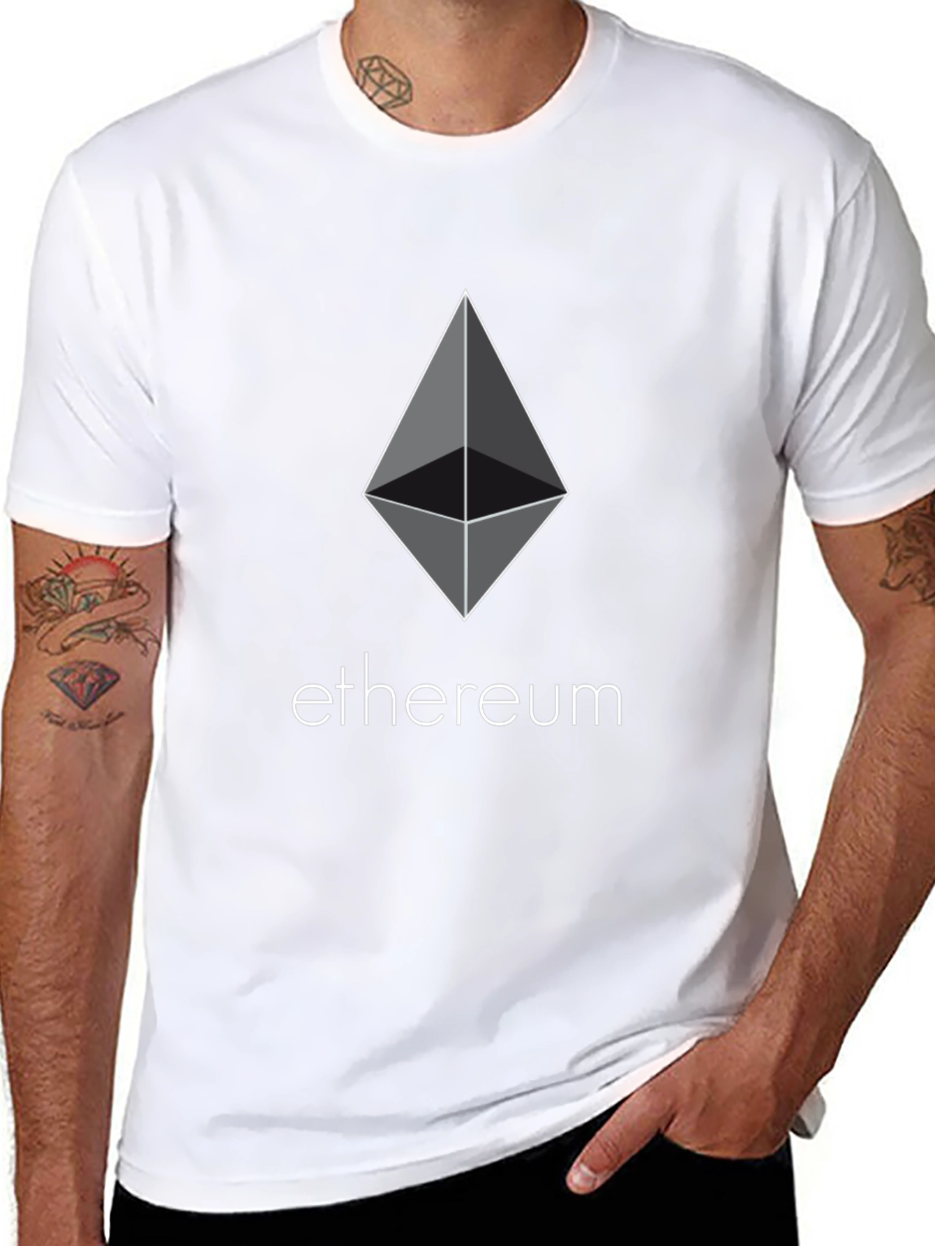 Ethereum Logo Black T-Shirt - Crypto Fashion