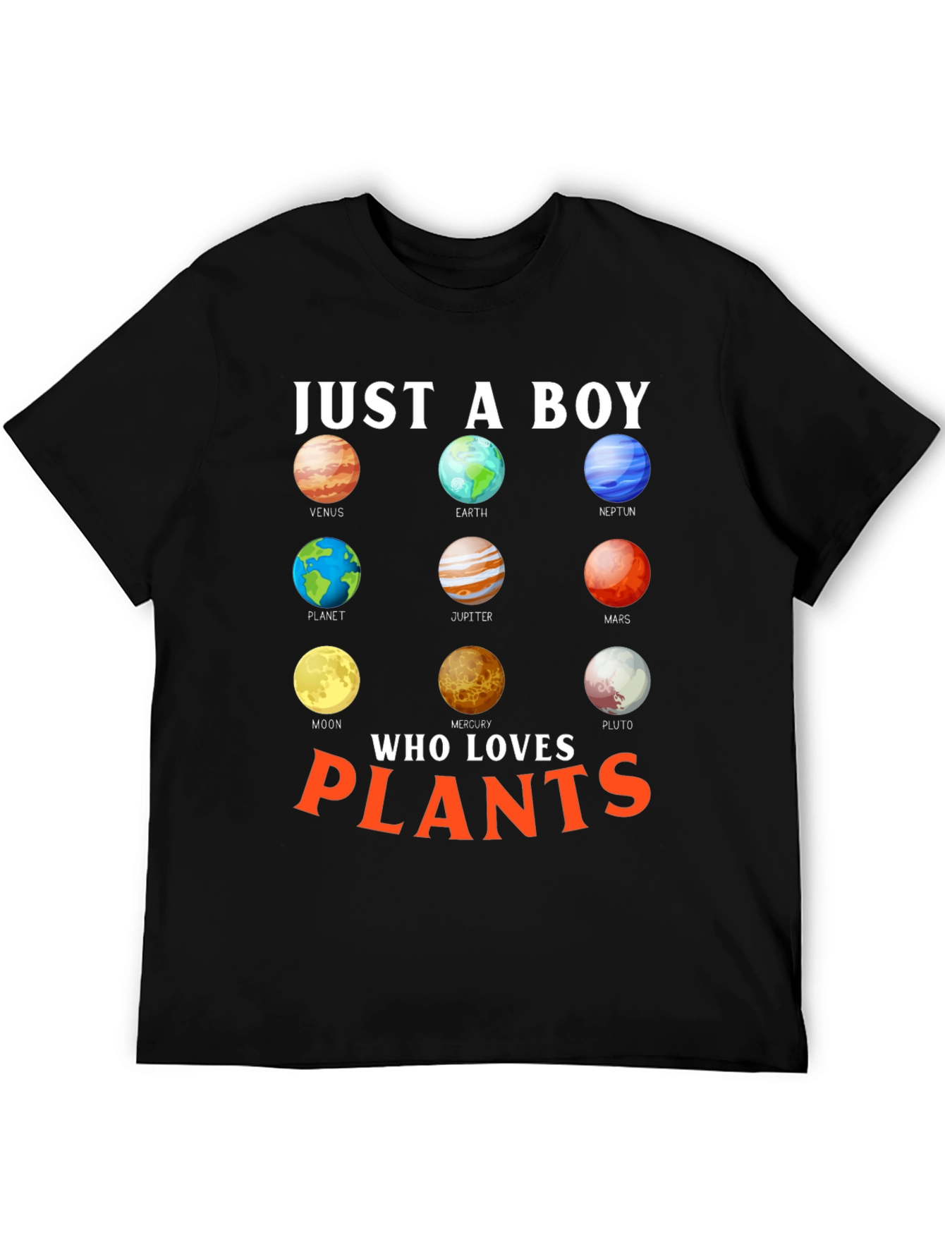 Boy Who Loves Planets & Plants T-Shirt
