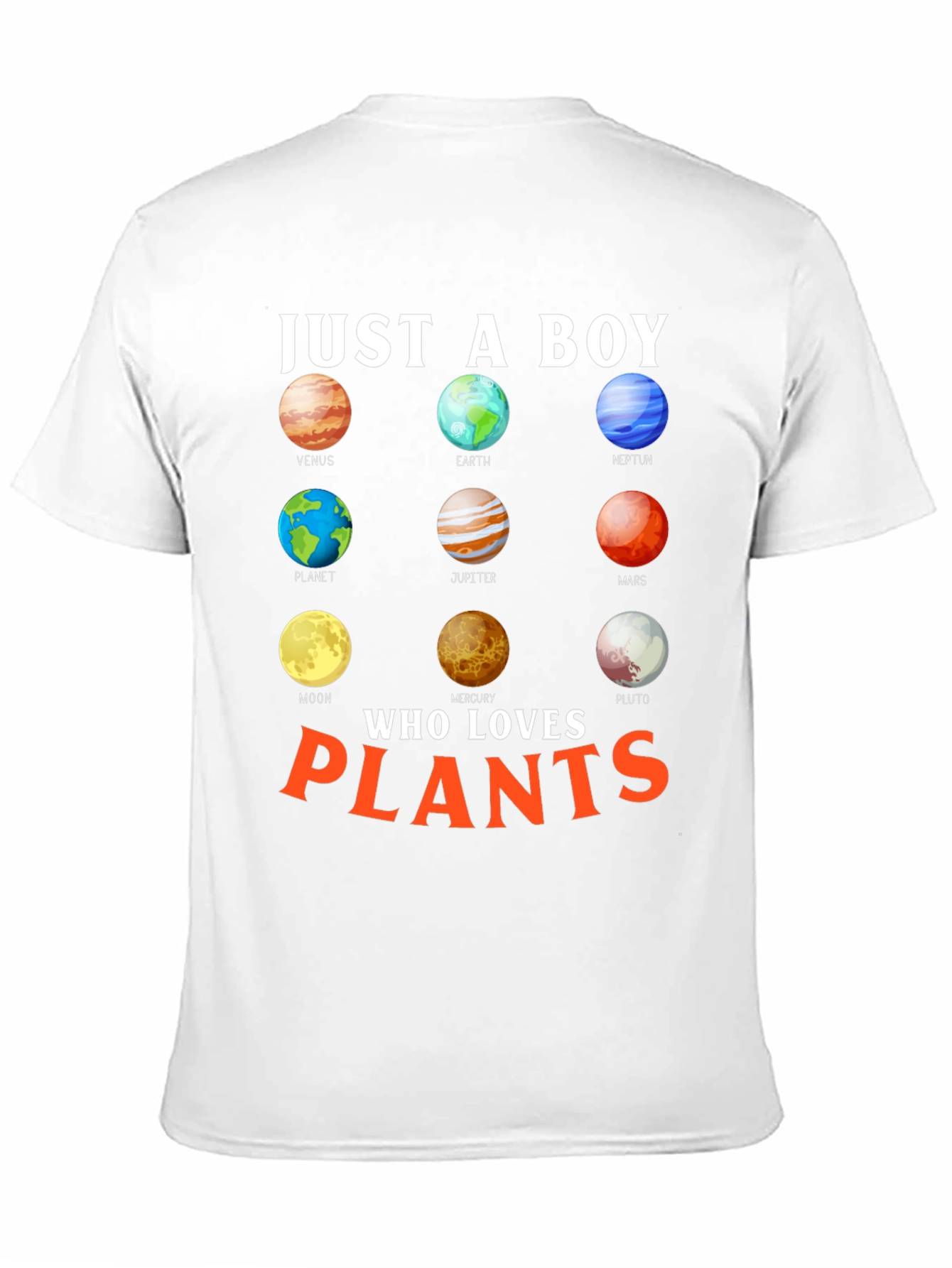 Boy Who Loves Planets & Plants T-Shirt