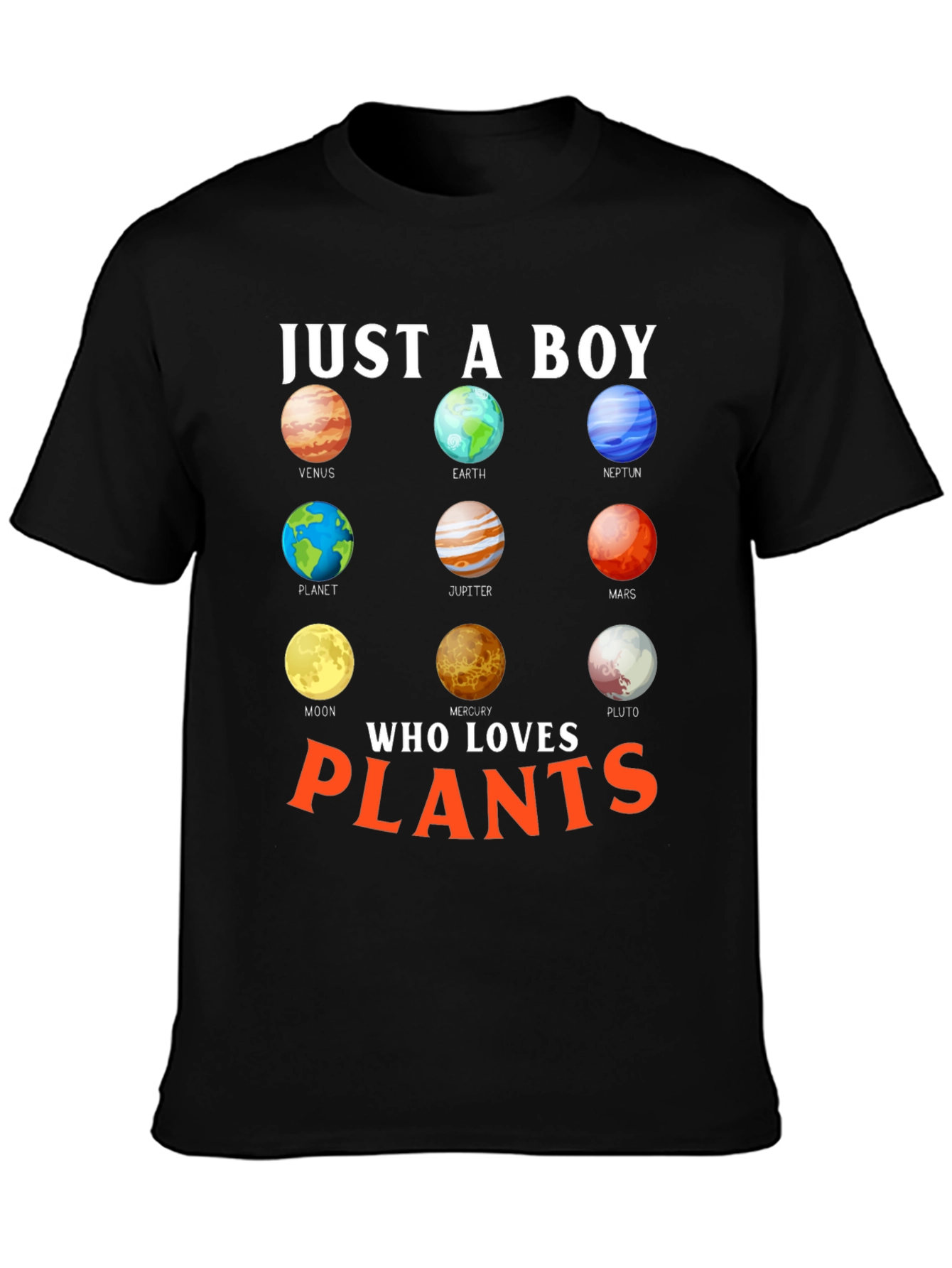 Boy Who Loves Planets & Plants T-Shirt