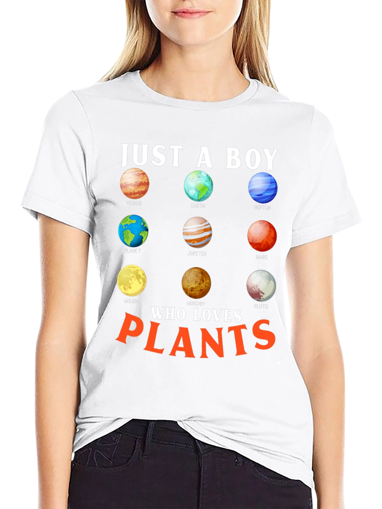 Boy Who Loves Planets & Plants T-Shirt