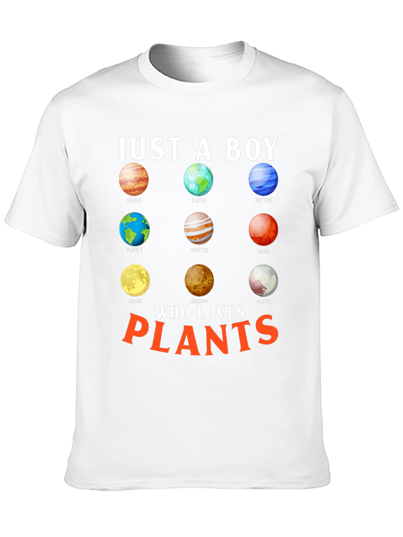 Boy Who Loves Planets & Plants T-Shirt