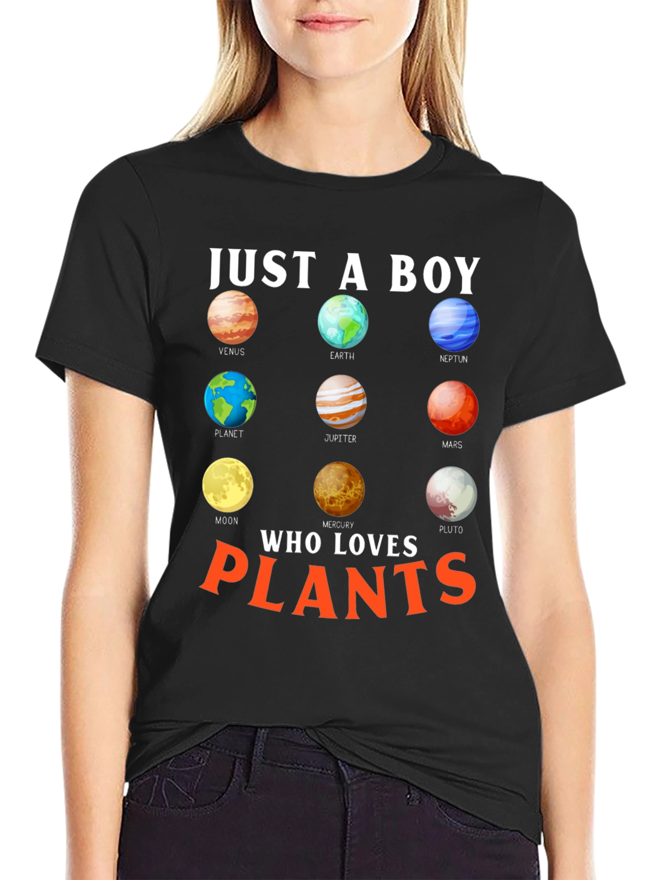 Boy Who Loves Planets & Plants T-Shirt
