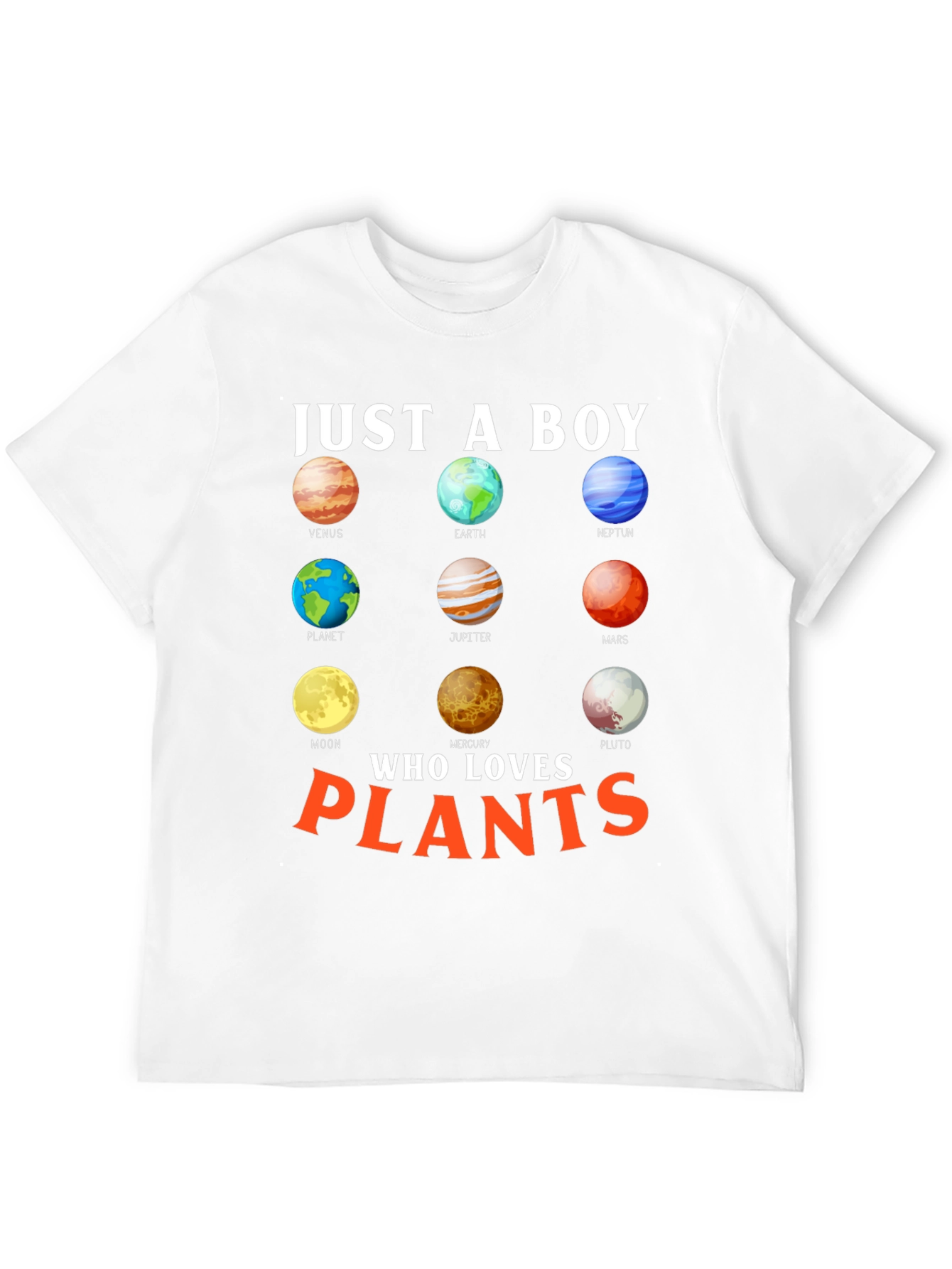 Boy Who Loves Planets & Plants T-Shirt